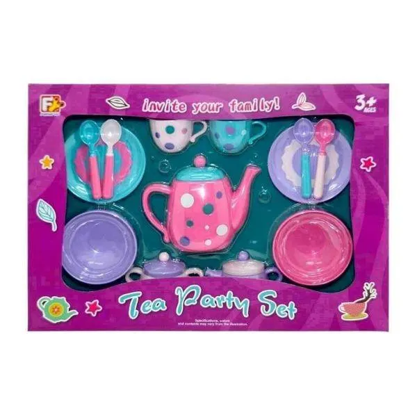 Ideal World Tea Party Plastic Set 16 Pieces