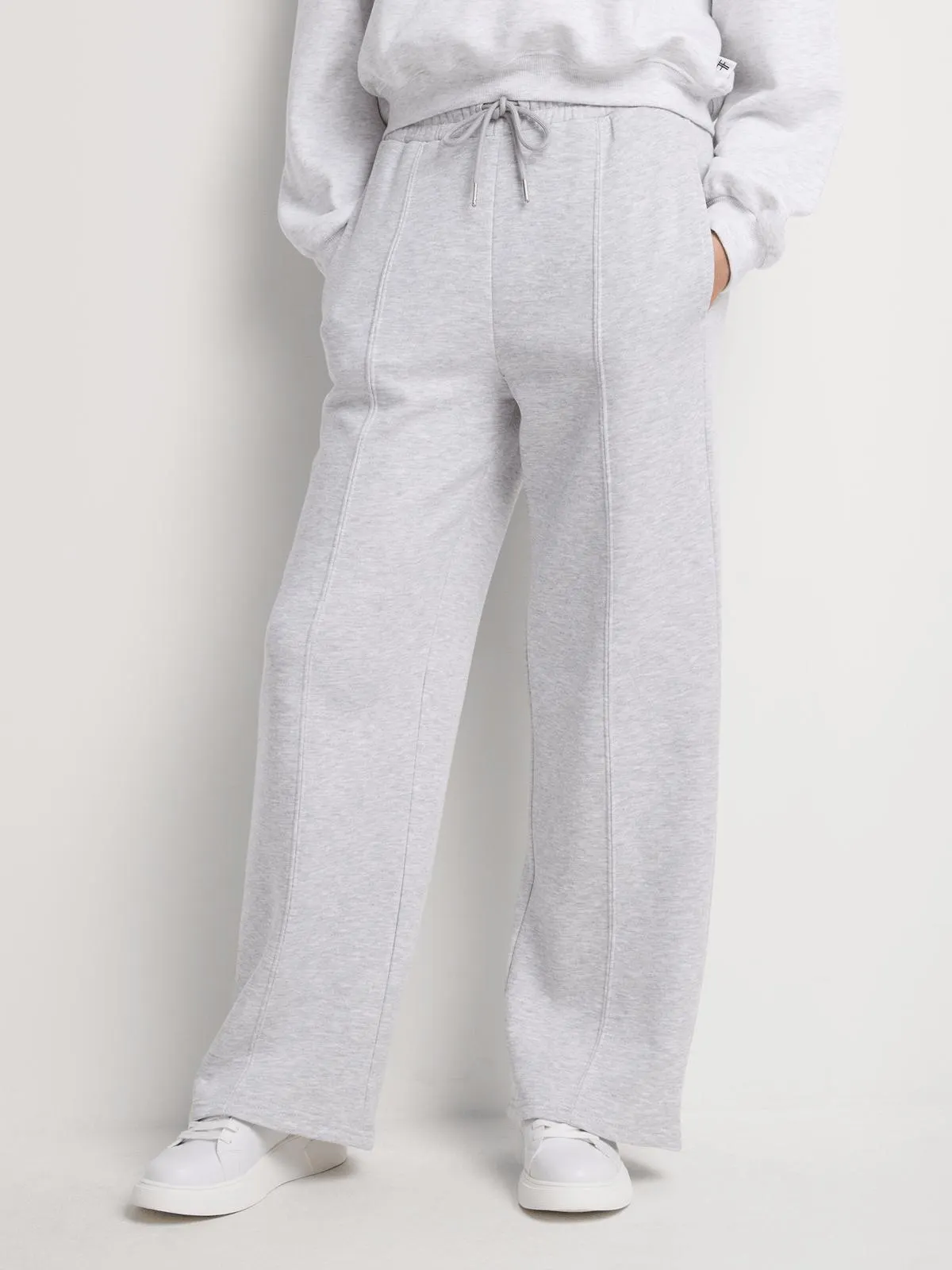 Elasticated Waist Wide Leg Fleece Joggers