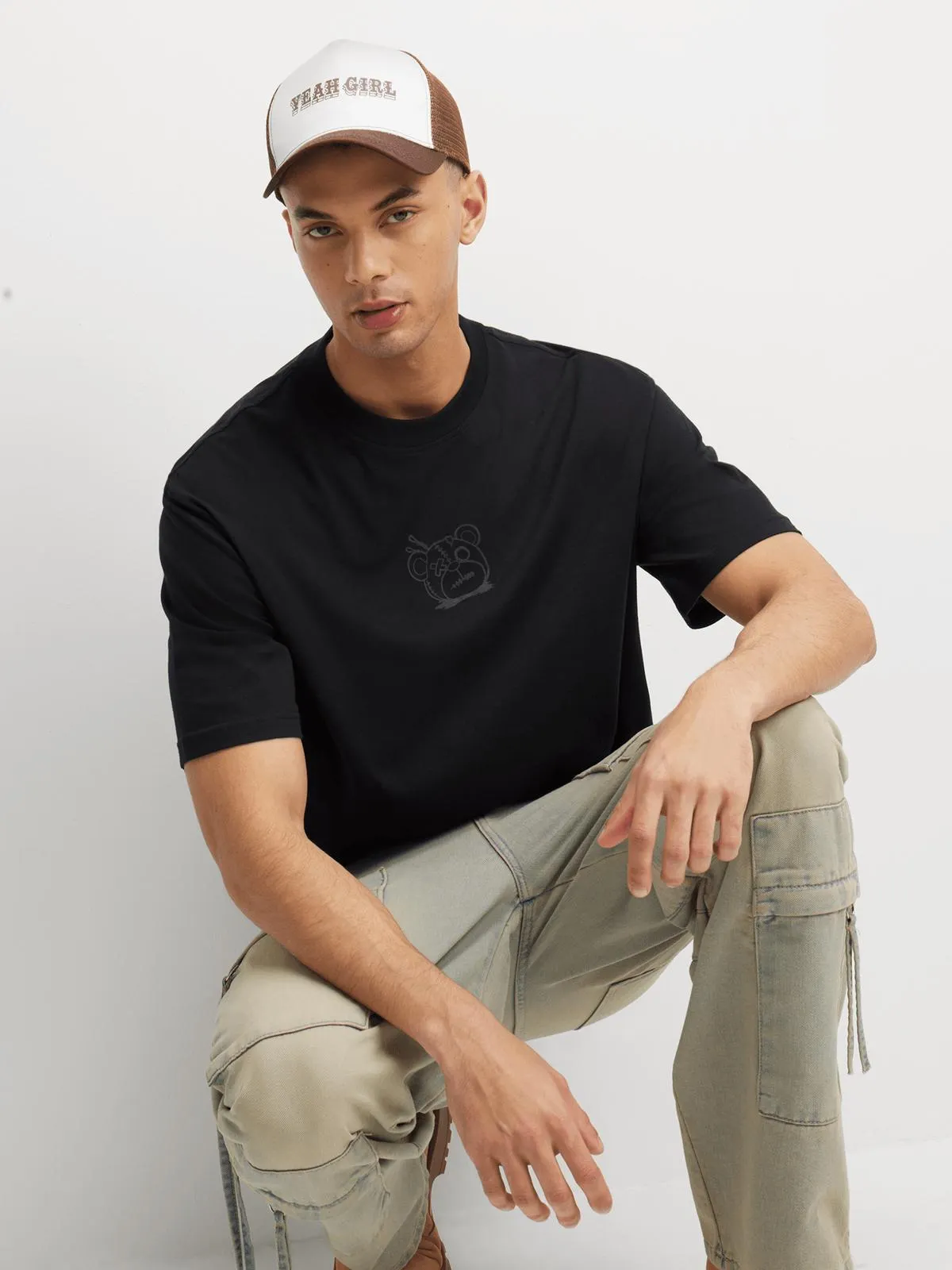 The FIX Men's Black Graphic Top