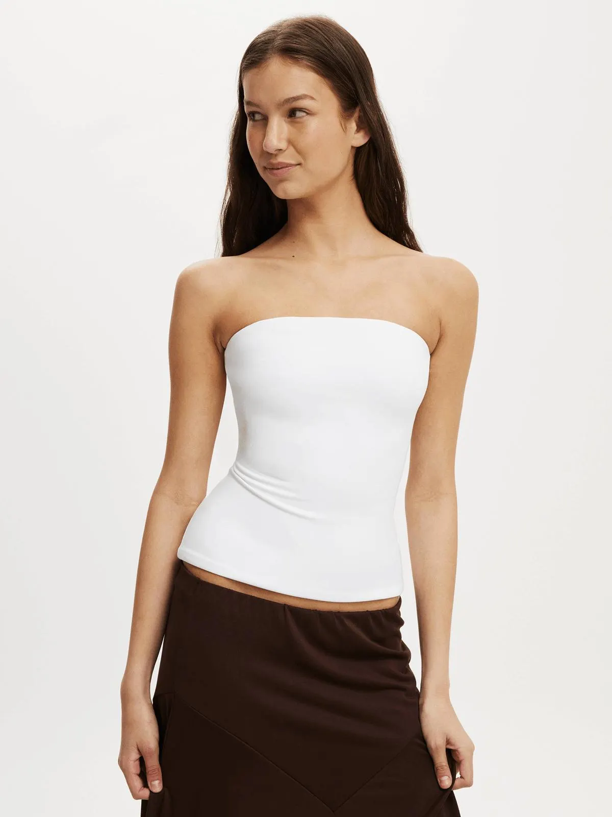 Women's Cotton On White Hold Me Longline Tube