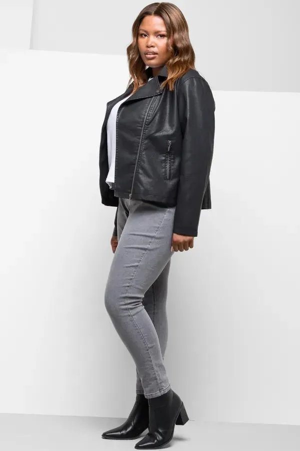 Lift, slim & shape skinny denim jeans grey