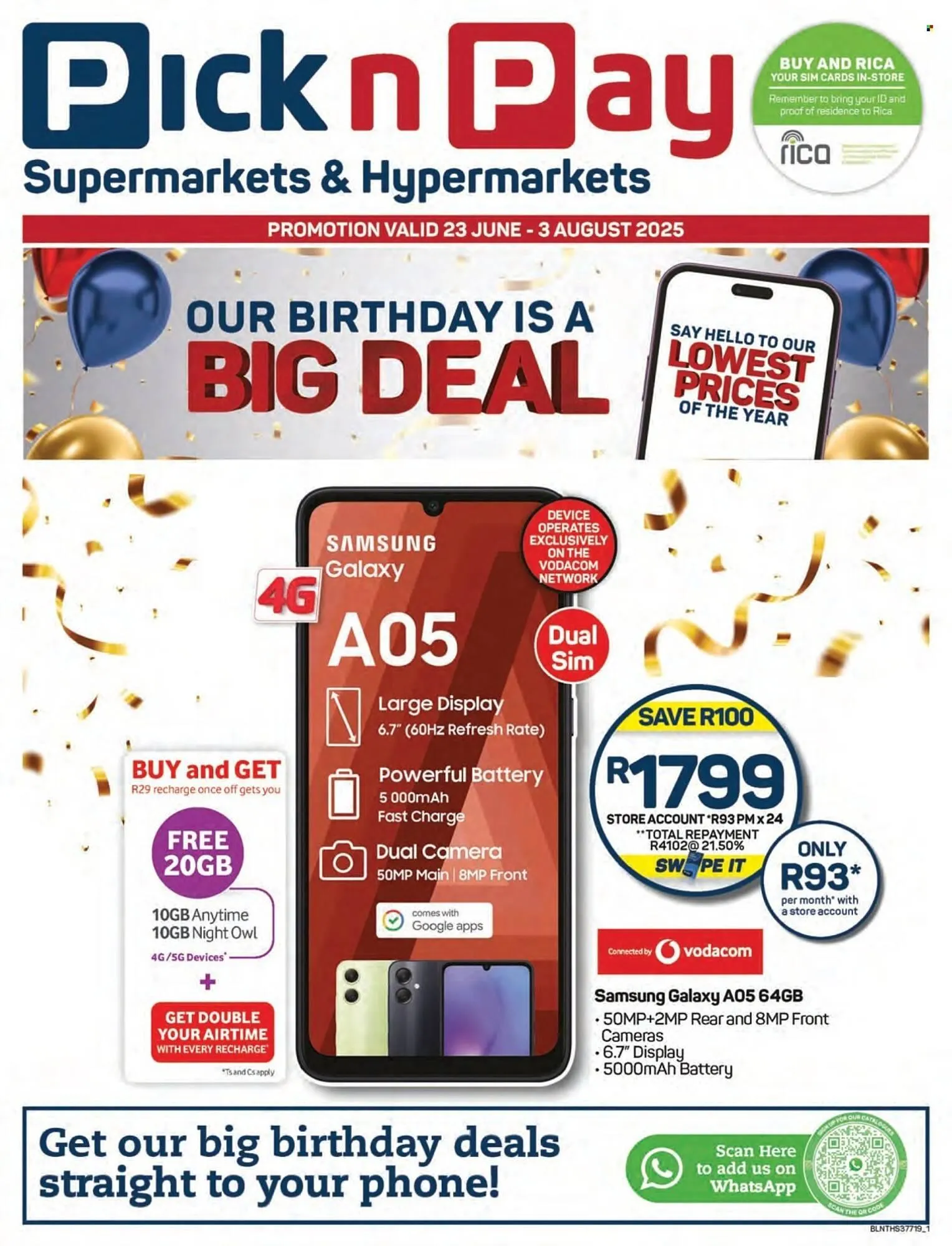 Pick n Pay catalogue from 23 June to 3 August 2025 - Catalogue Page 1