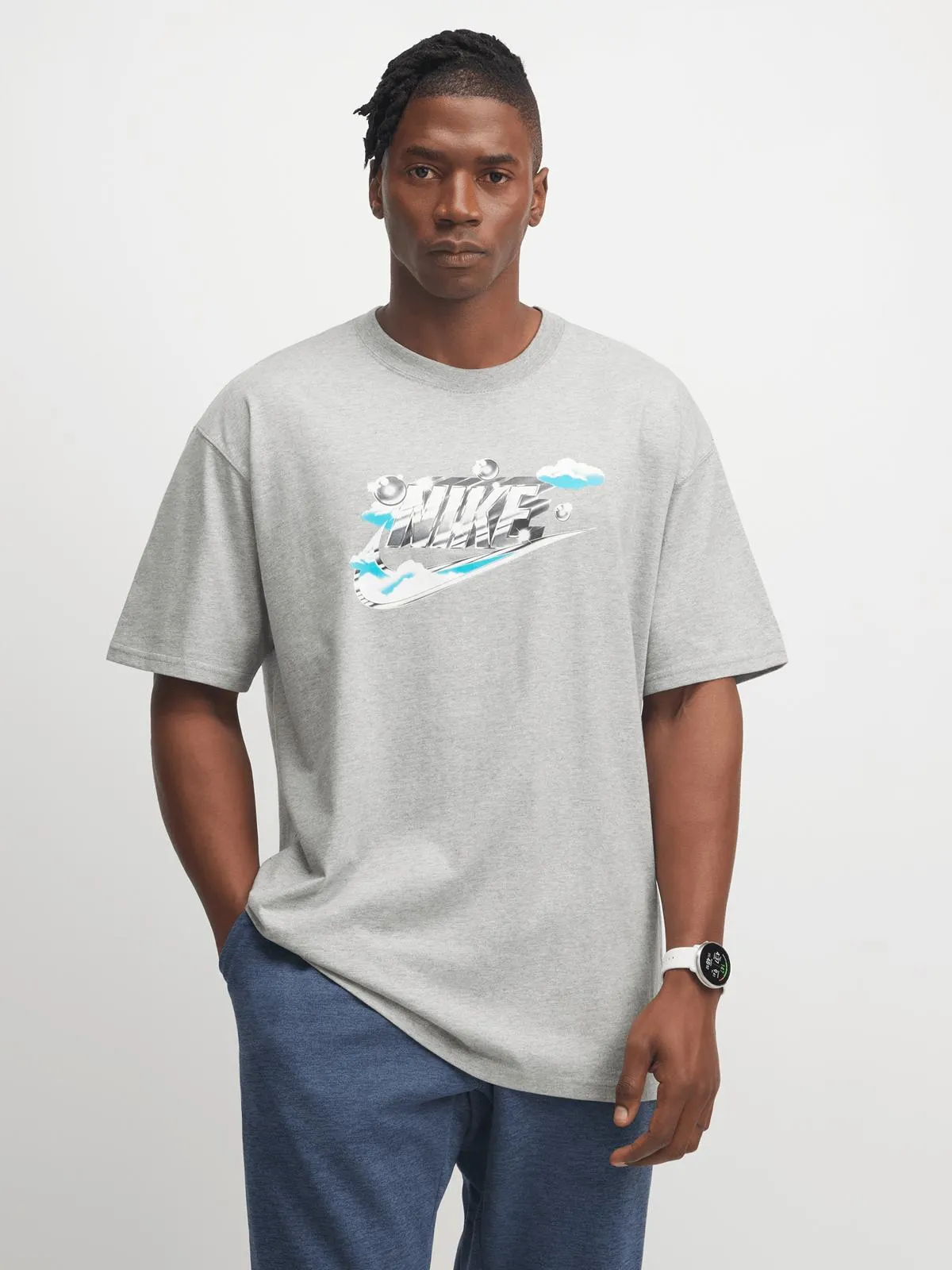 Nike Mens Sportswear Max90 Grey Tee