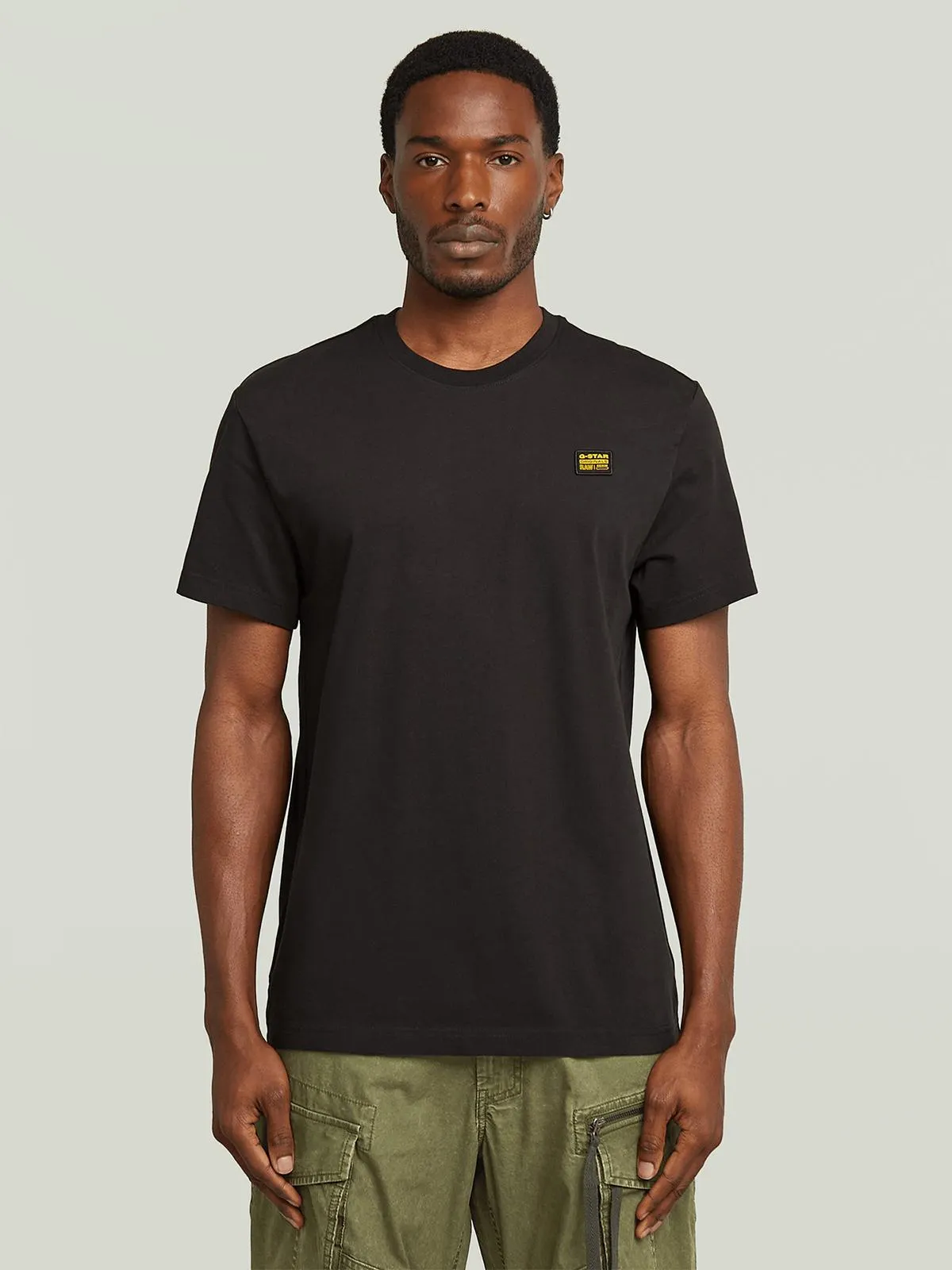 G-Star Men's Label Badge Regular Black T-Shirt