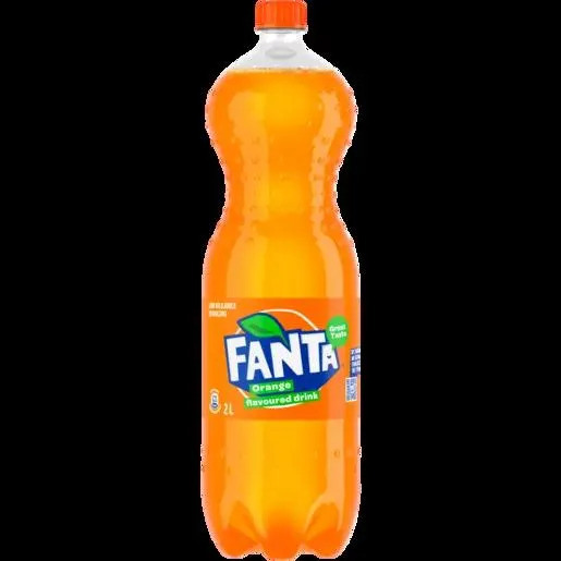 Fanta Orange Flavoured Sparkling Soft Drink Bottle 2L