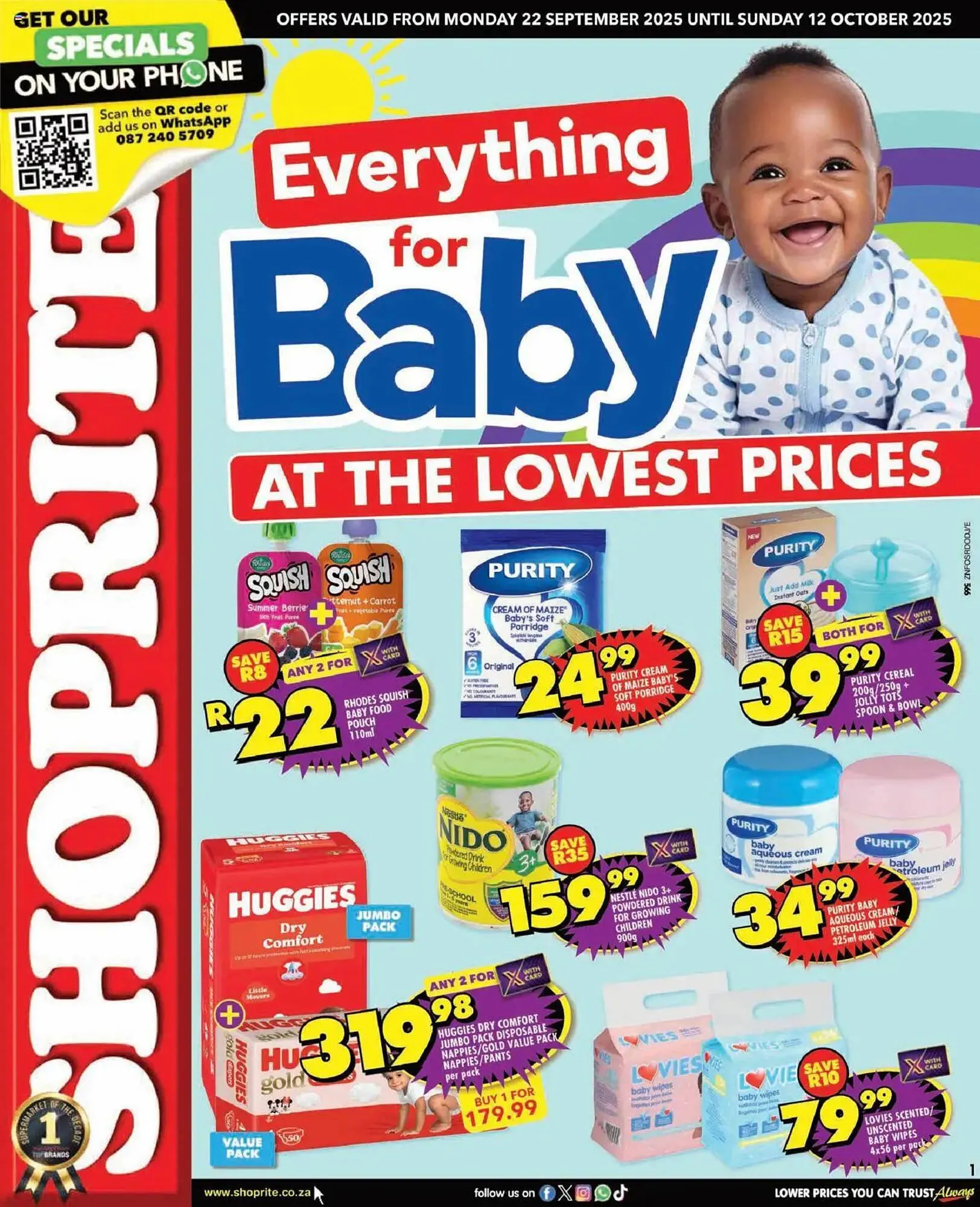 Shoprite catalogue from 22 September to 12 October 2025 - Catalogue Page 1
