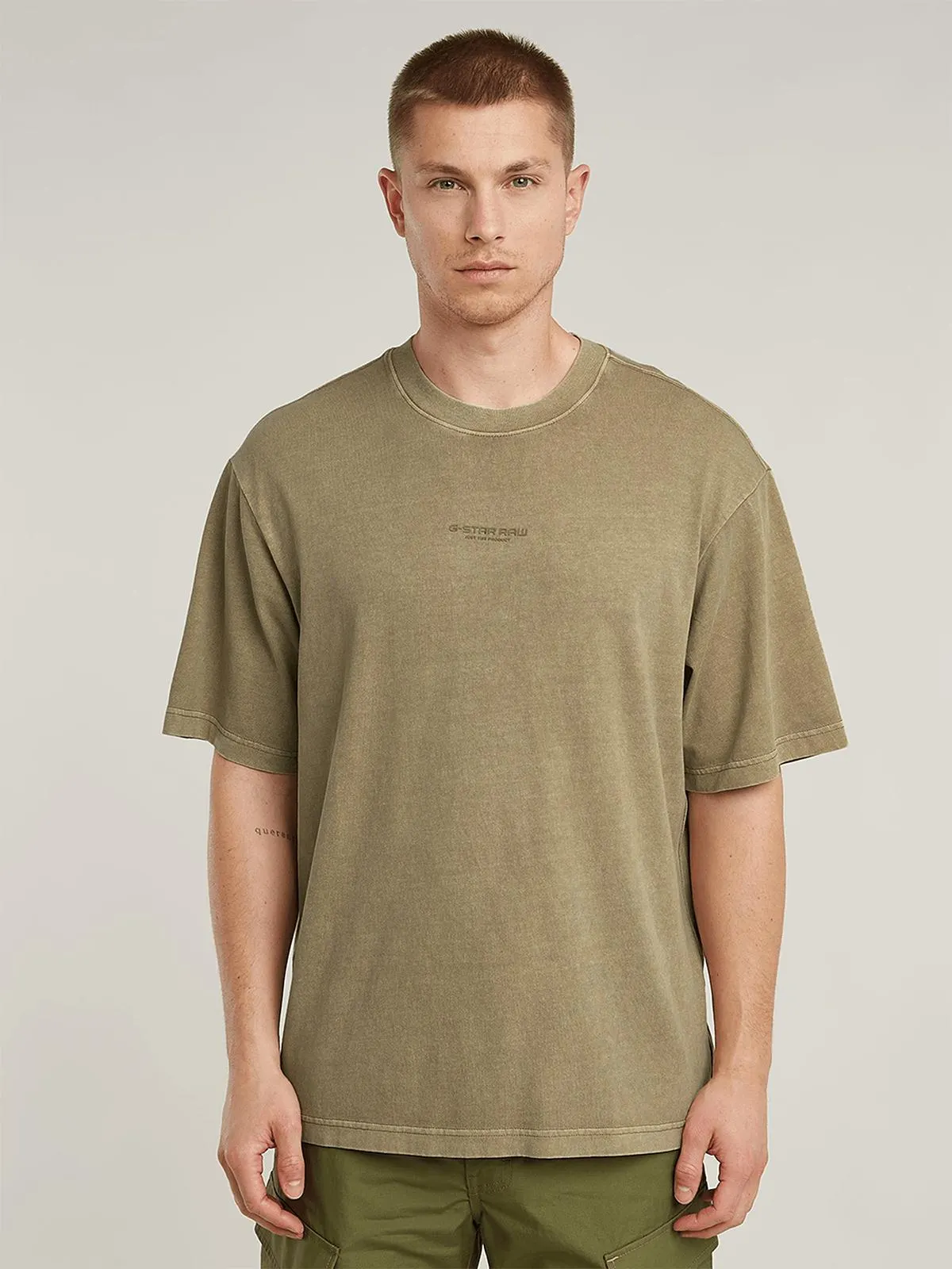 G-Star Men's Safari Boxy Green/Beige T-Shirt