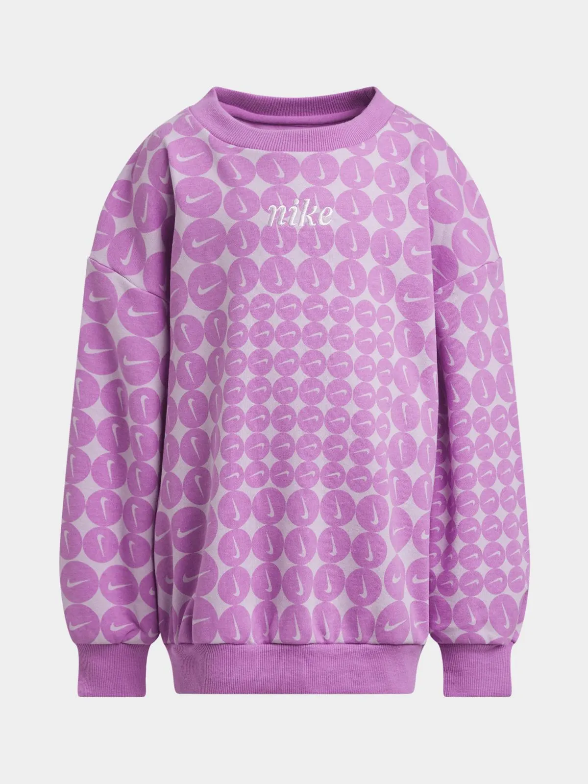 Nike Girls Kids Essentials Crew Purple Sweater