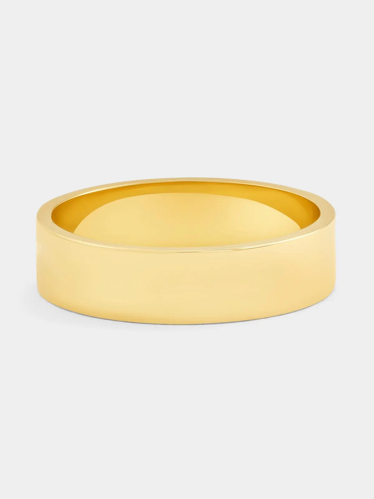 Yellow Gold Flat Wedding Band