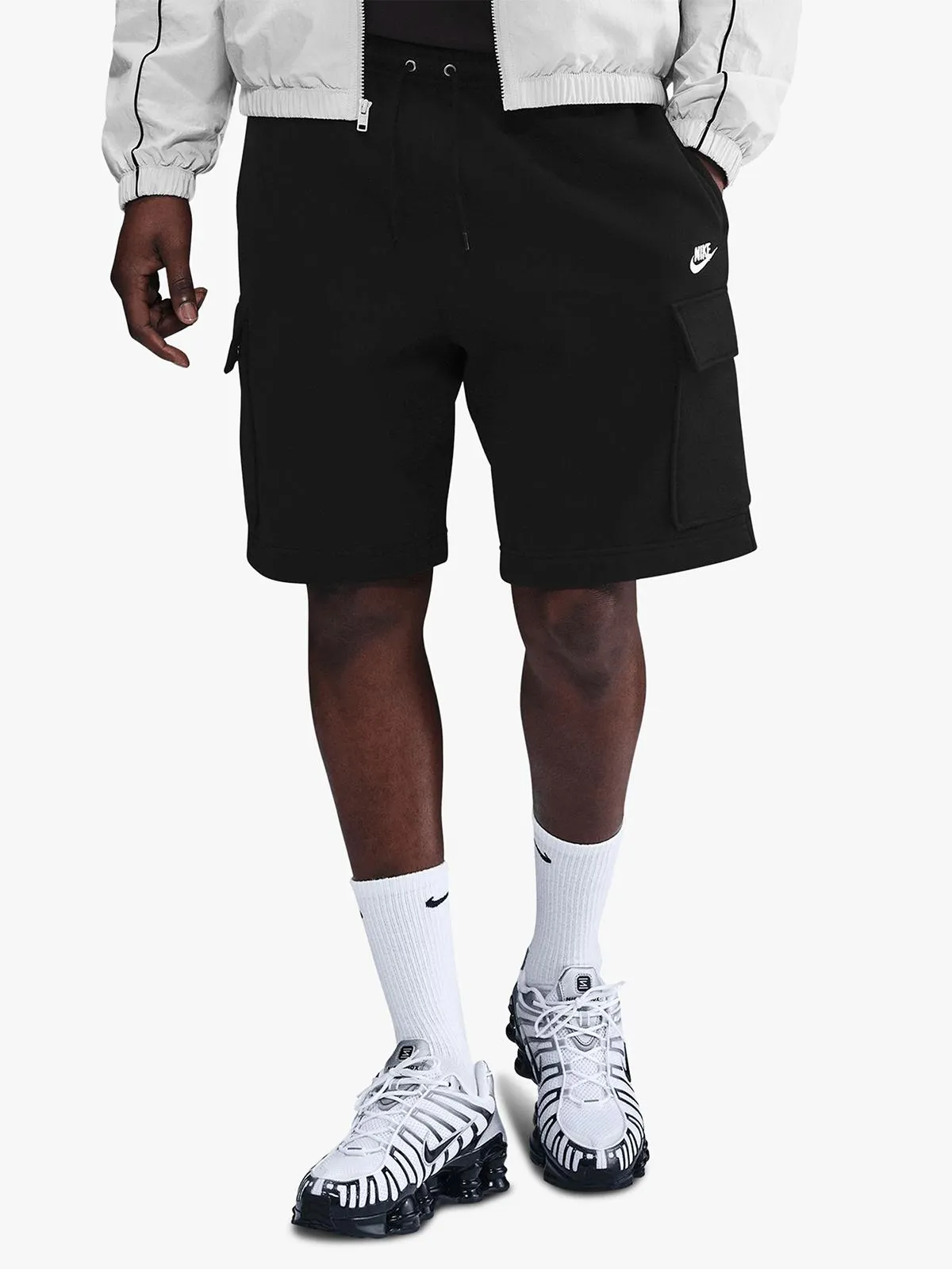 Nike Men's Club Fleece Cargo Black Shorts