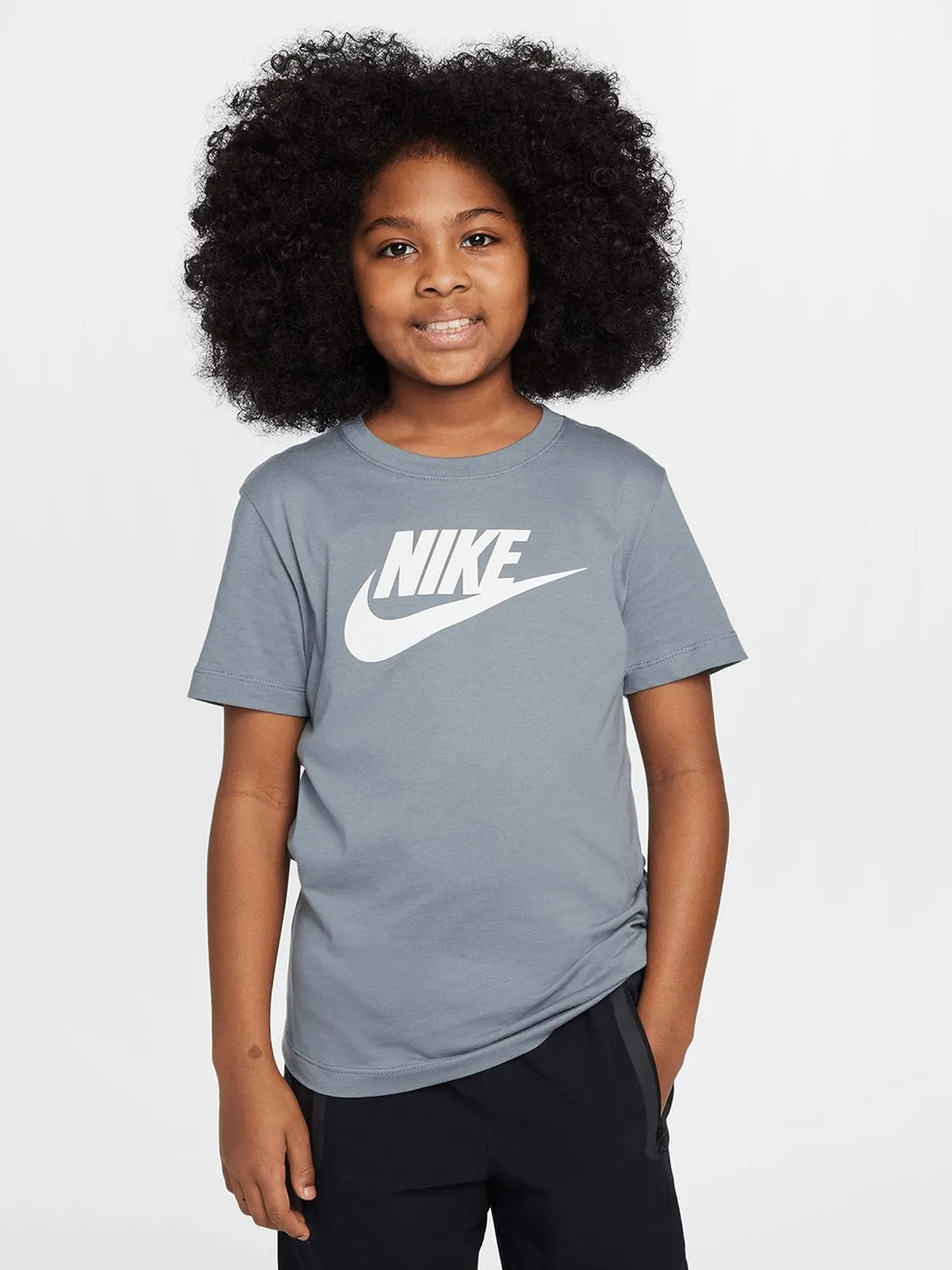 Nike Unisex Youth Sportswear Futura Grey T-shirt