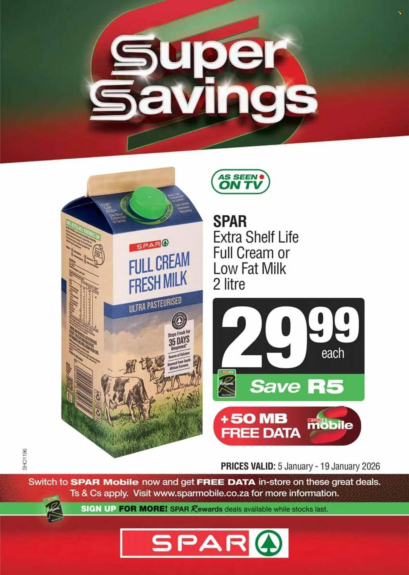 Spar catalogue from 5 January to 19 January 2026 - Catalogue Page 1