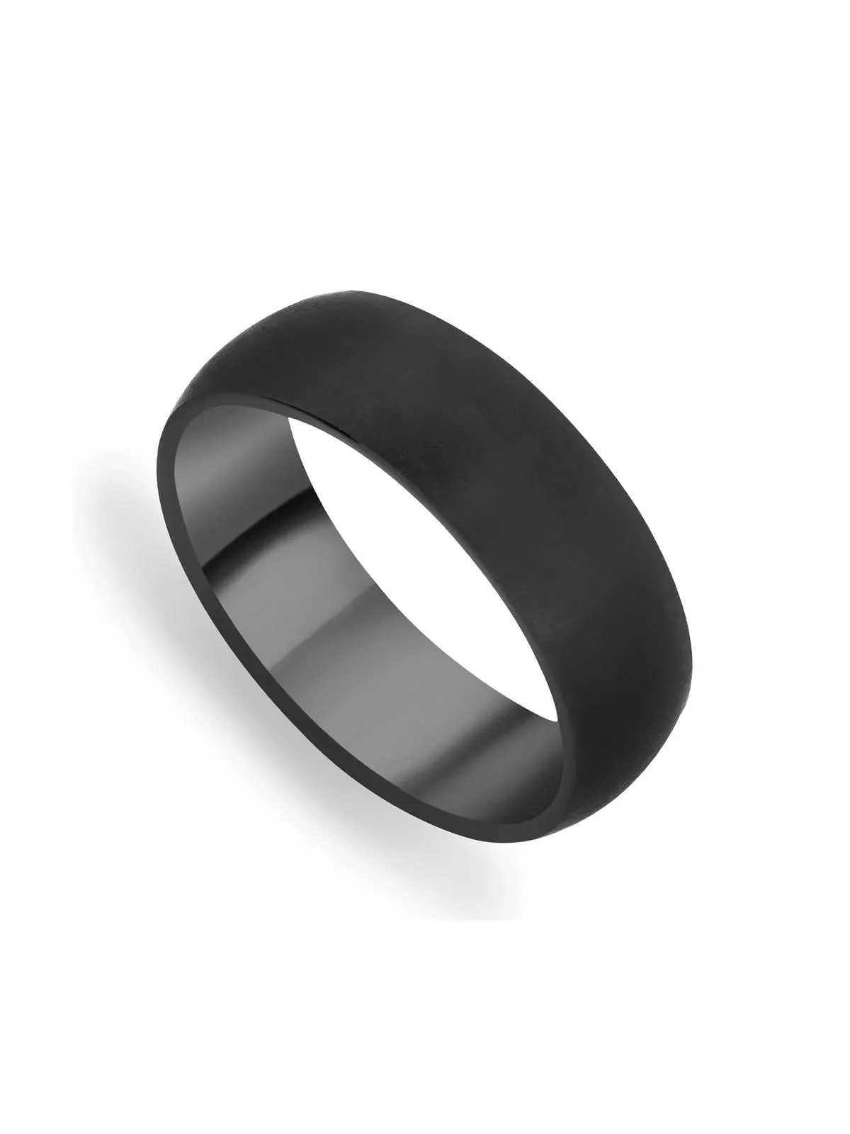Titanium with a Black Finish 7mm Wedding Band