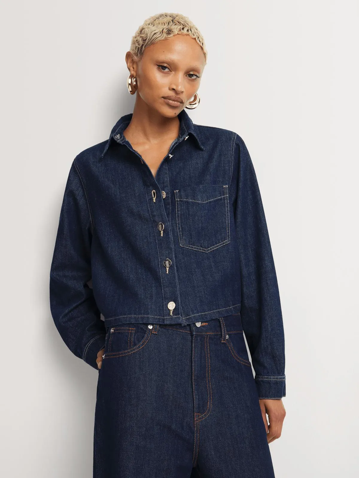 FF Denim Pocket Boxy Shirt