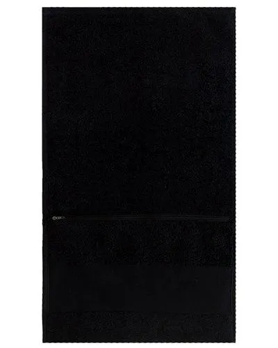Bunty’s Gym Towel with Zip (450GSM)(30x075cm)(Jet Black)