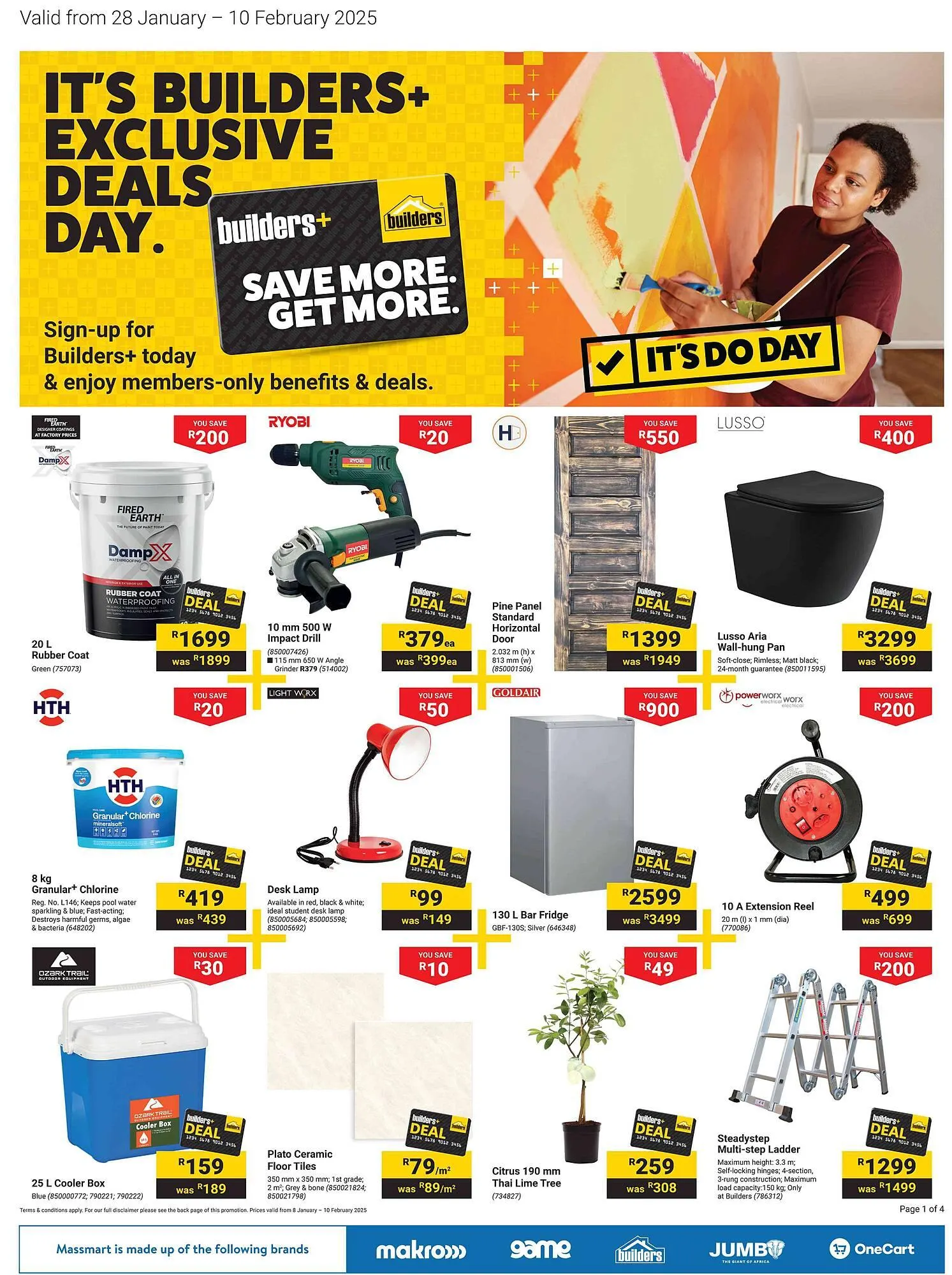 Builders Warehouse catalogue from 28 January to 10 February 2025 - Catalogue Page 1