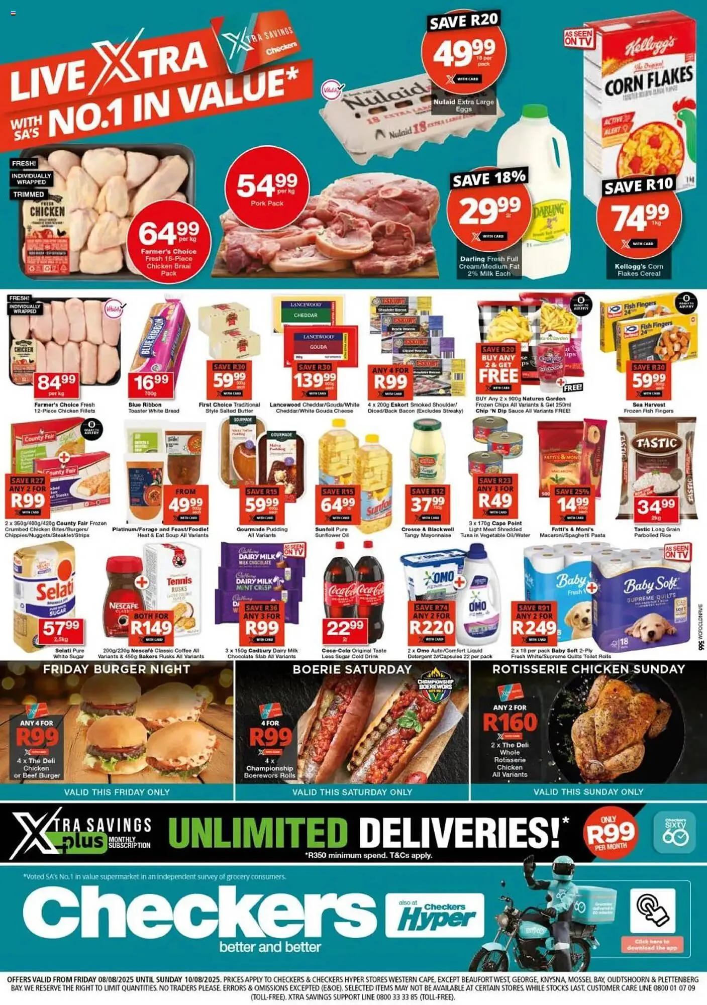 Checkers catalogue from 8 August to 10 August 2025 - Catalogue Page 1