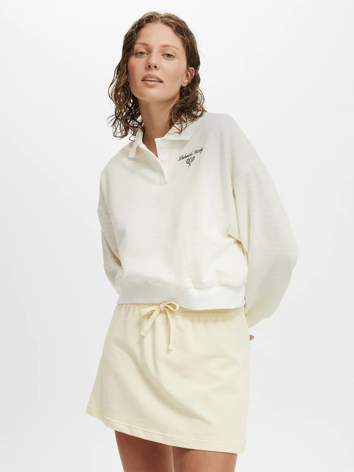 Women's Cotton On Multi Classic Fleece Button Up Sweatshirt