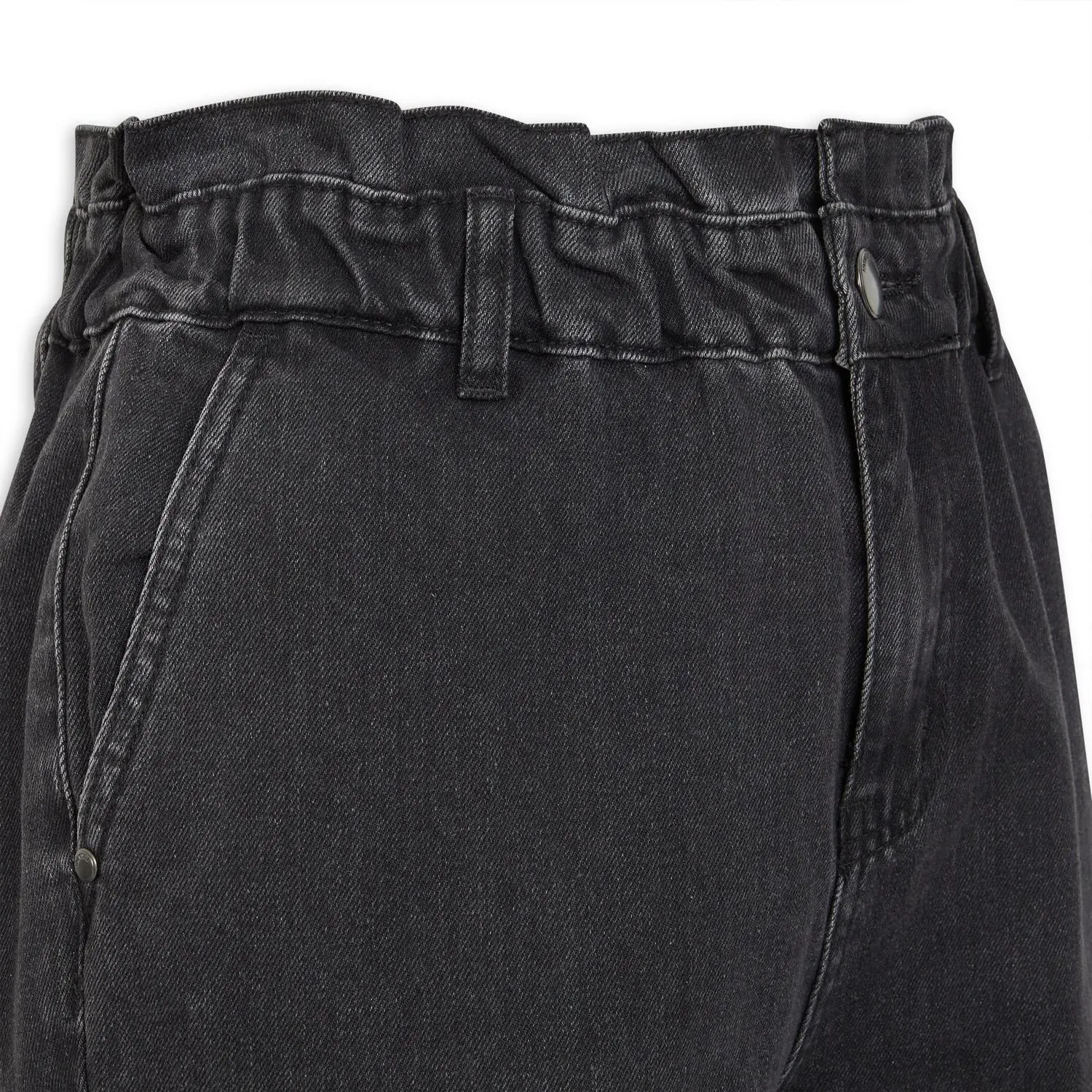Black Utility Slouch Jean