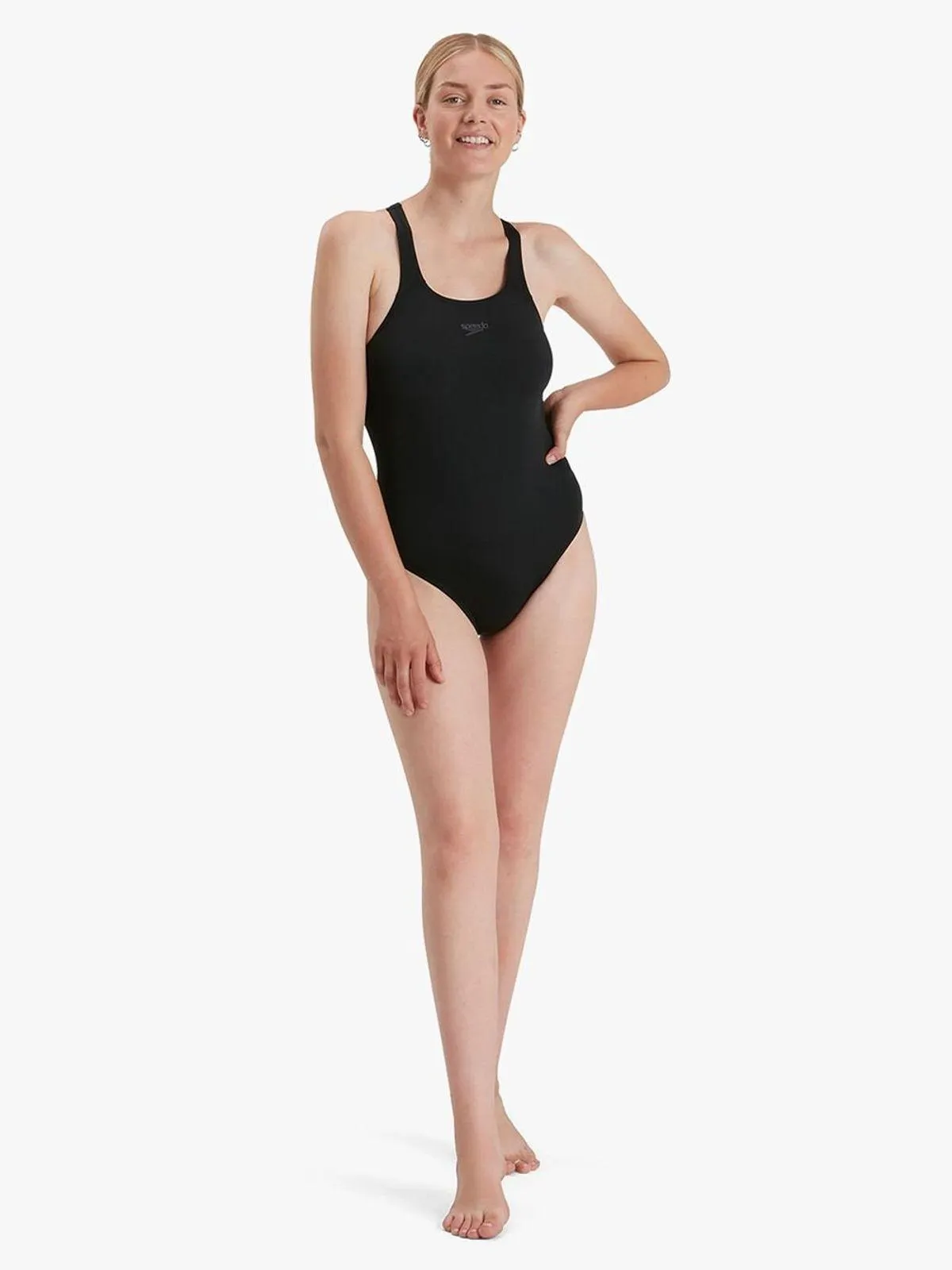 Speedo Womens Eco Endurance+ Medalist Black Swimsuit