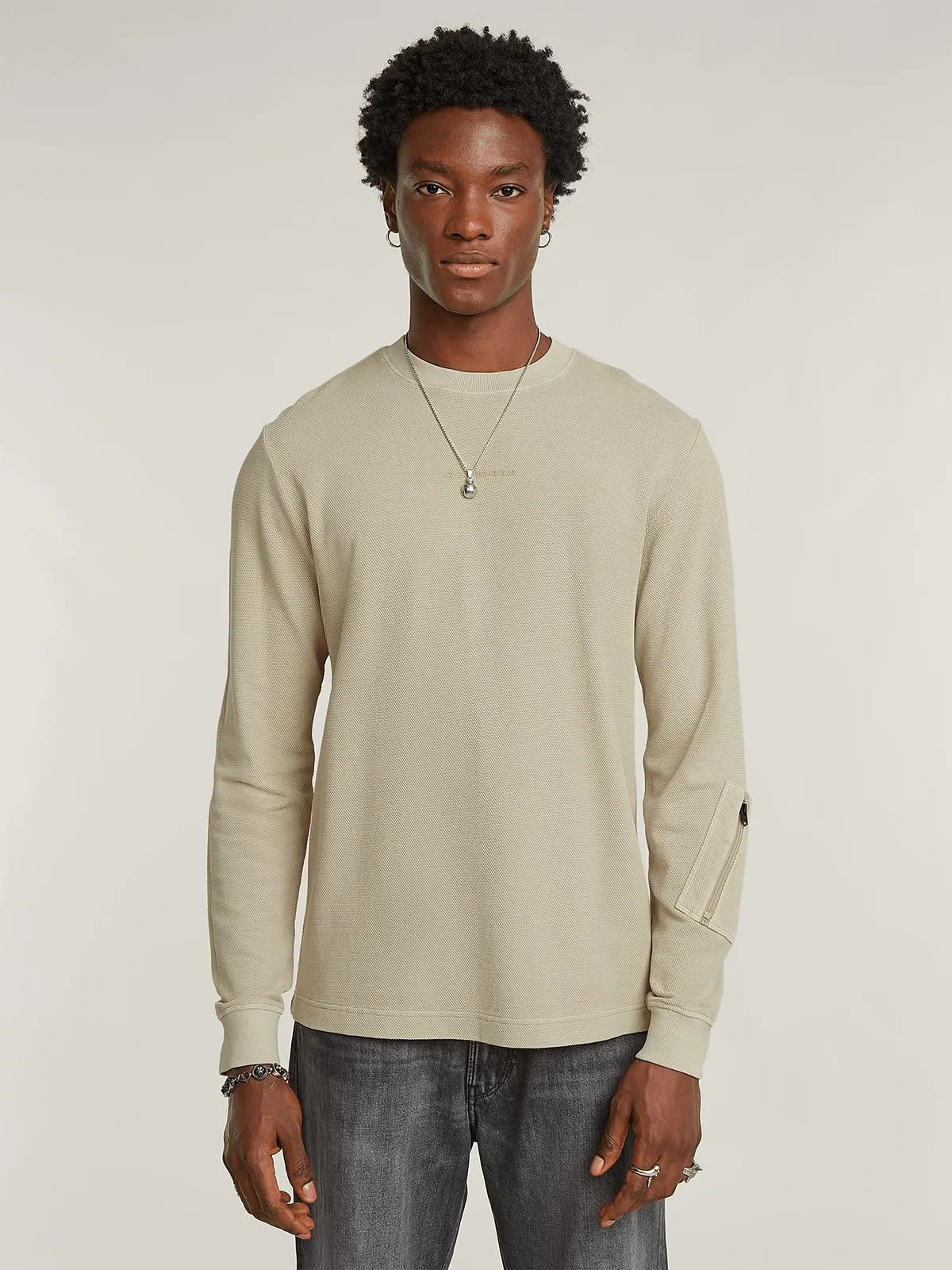 G-Star Men's Overdyed Beige Tweeter