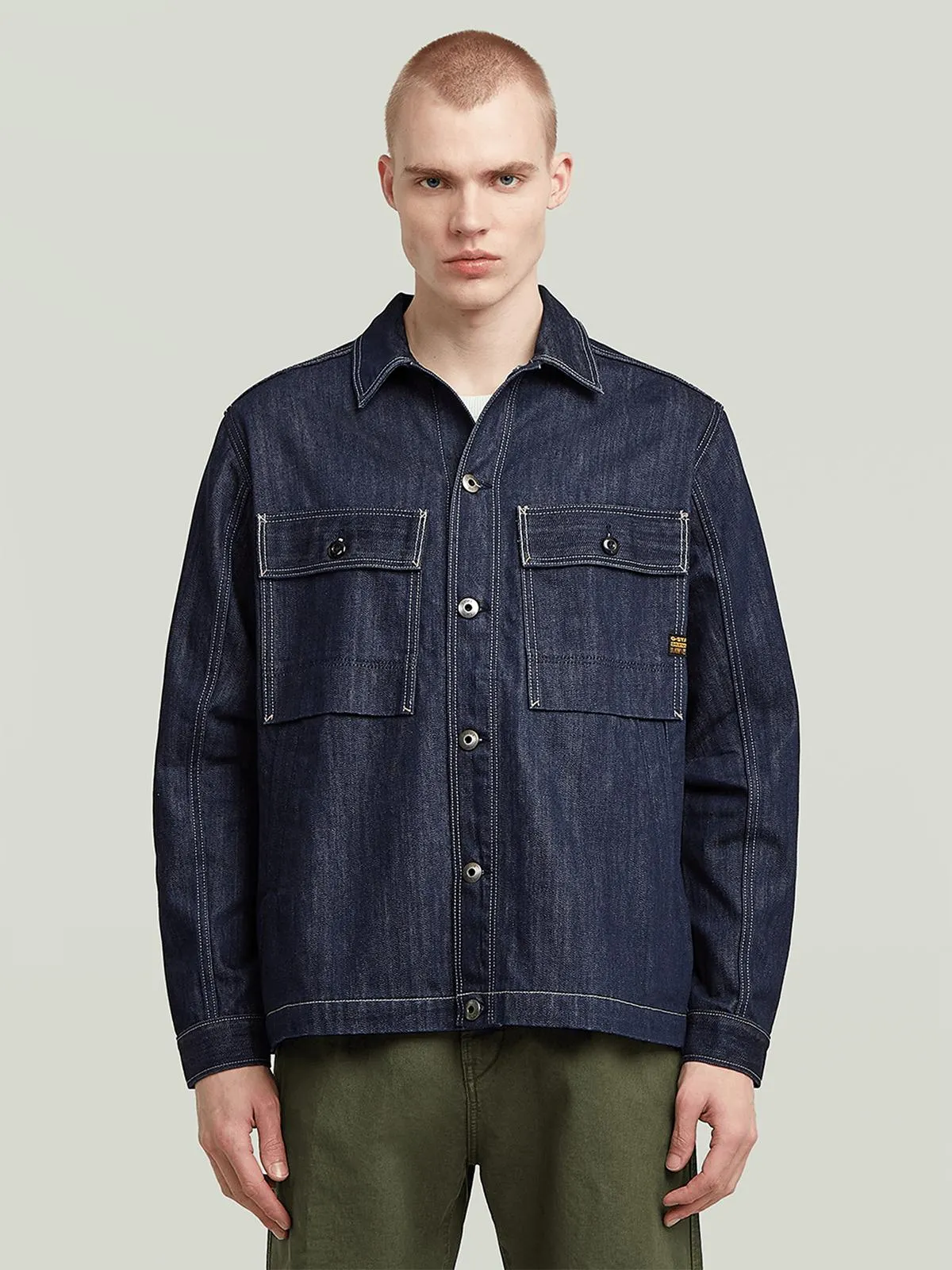 G-Star Men's Mosa Sapa Denim Dark Blue Overshirt