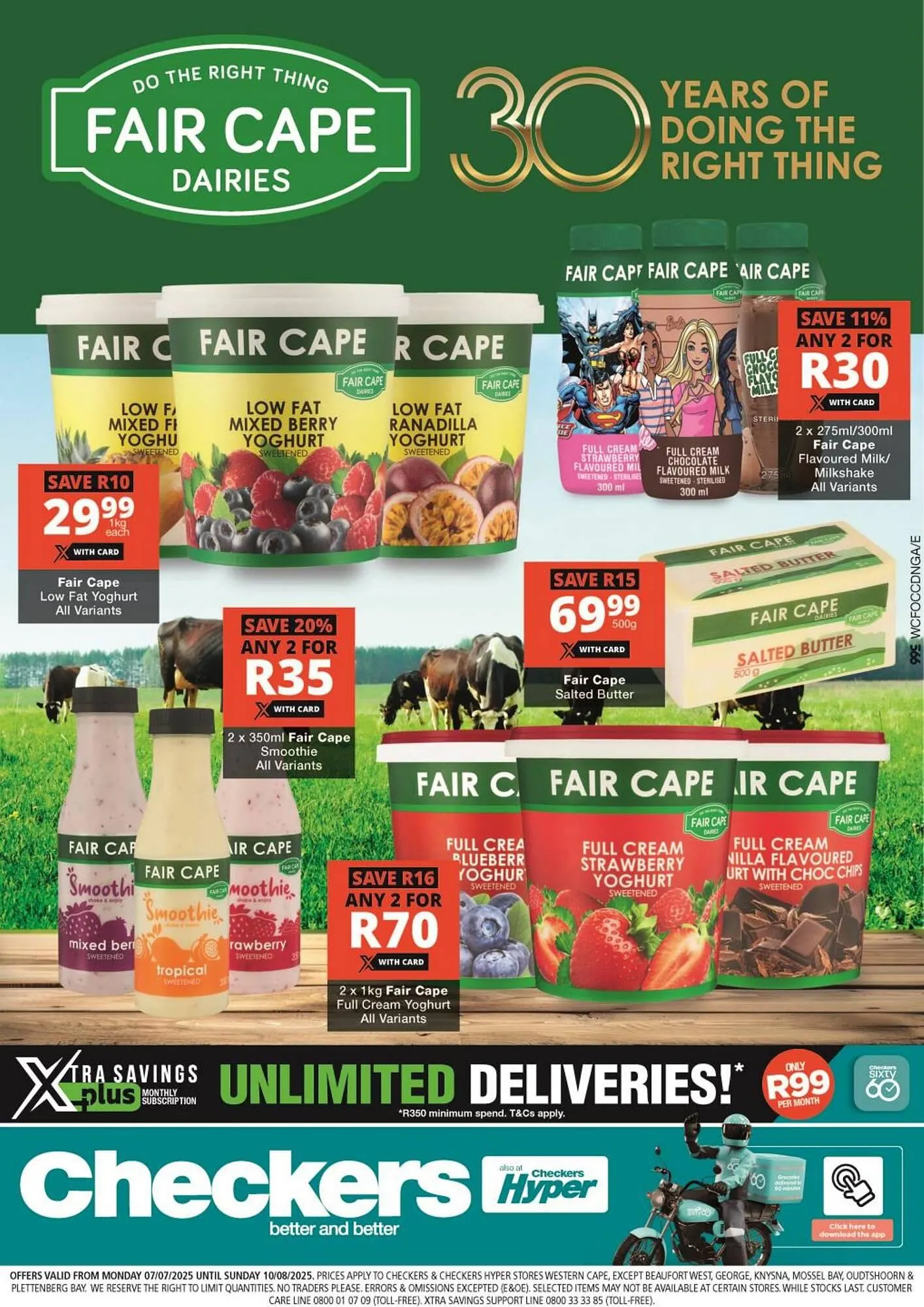 Checkers catalogue from 7 July to 10 August 2025 - Catalogue Page 1