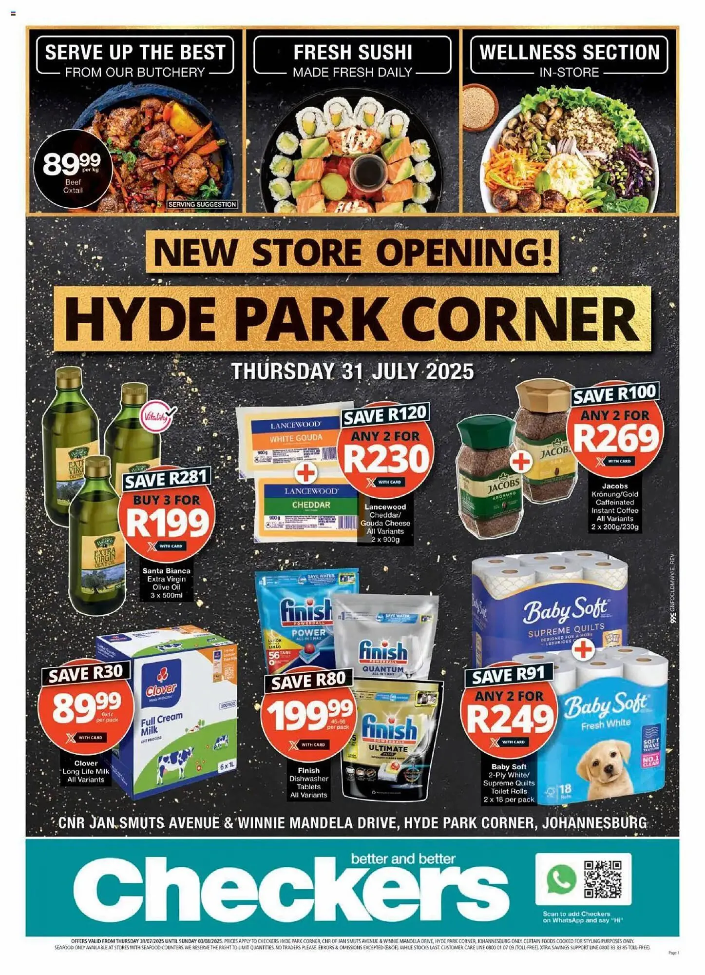 Checkers catalogue from 31 July to 3 August 2025 - Catalogue Page 1