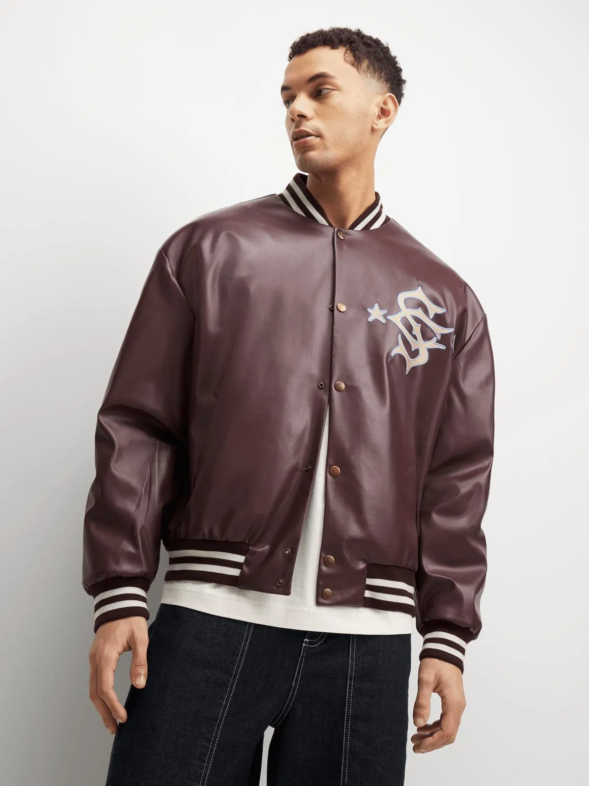 Socioculture Brown Bomber Jacket