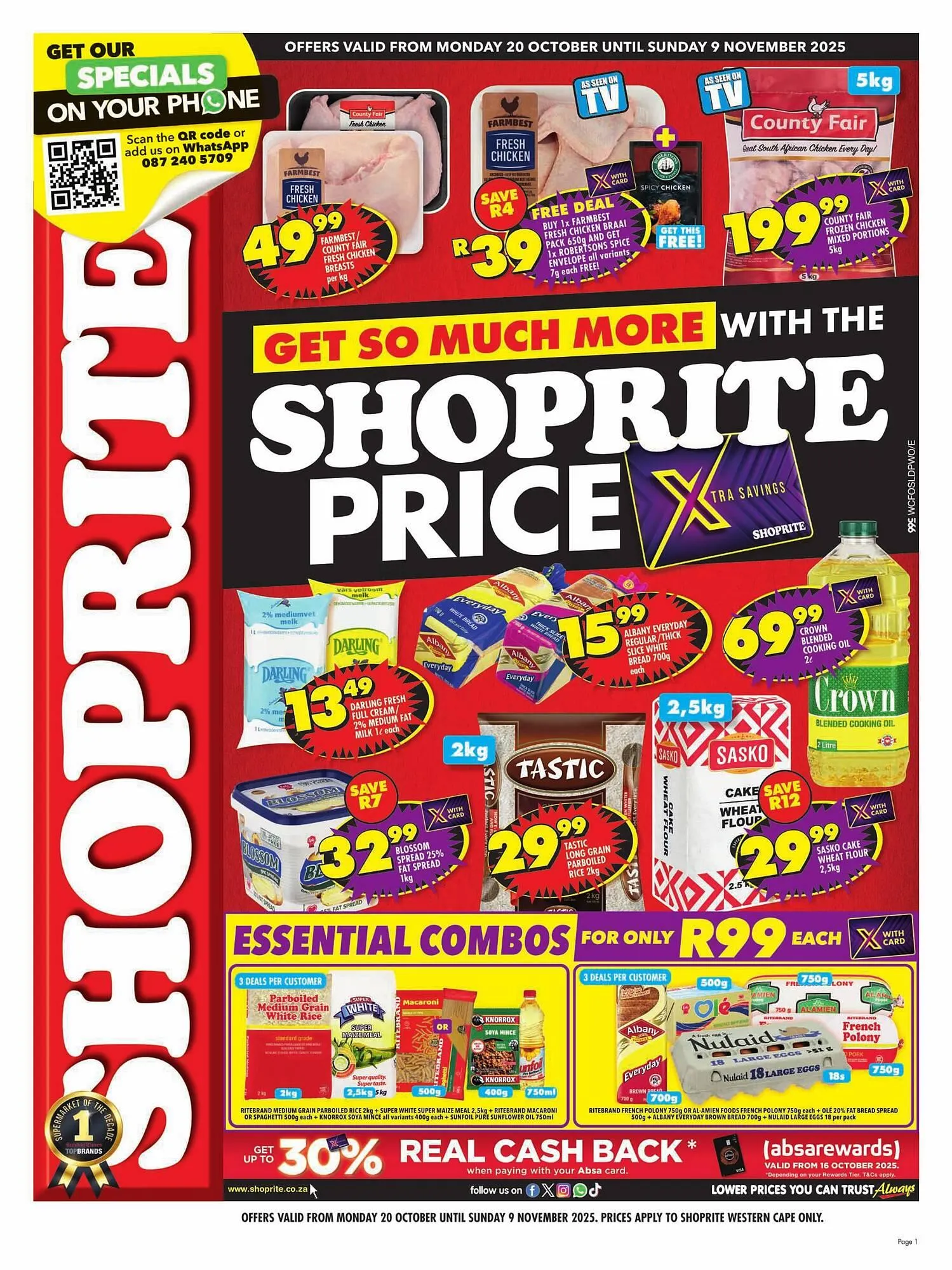 Shoprite catalogue from 20 October to 9 November 2025 - Catalogue Page 1