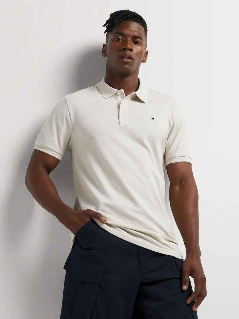 G-Star Men's Dunda Slim White Polo Shirt