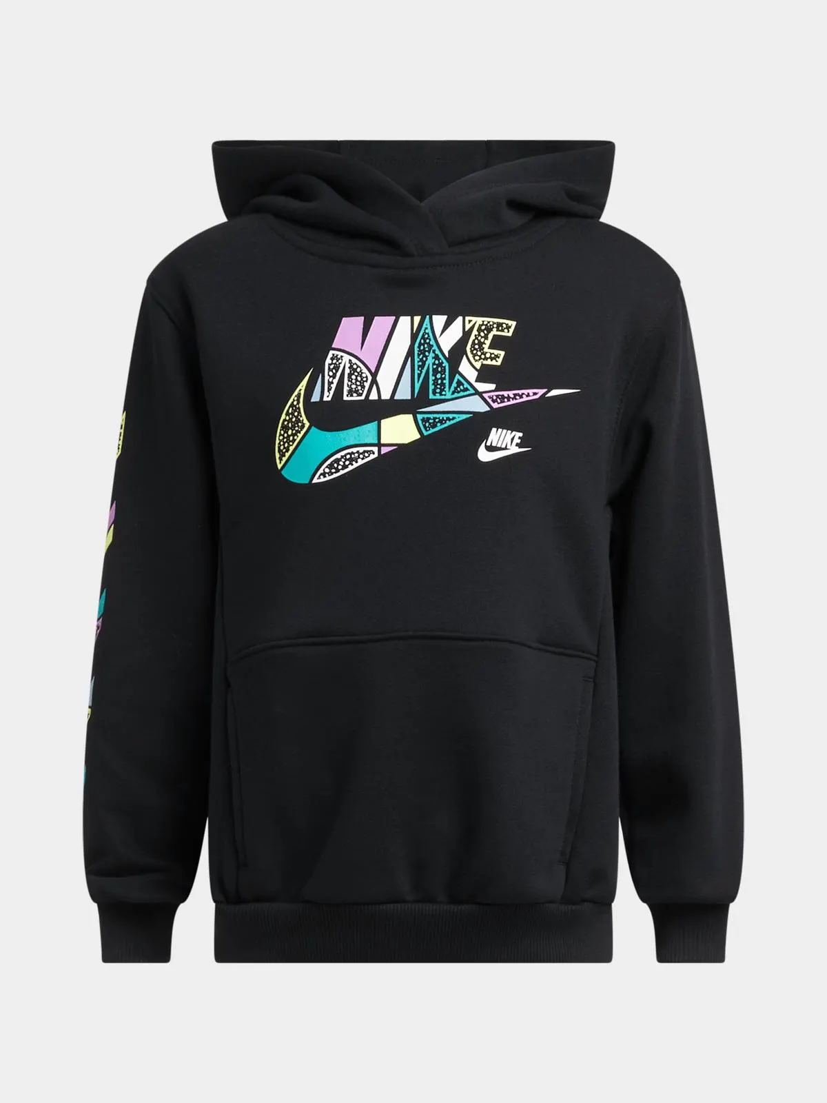 Nike Unisex Kids Outside The Lines Black Hoodie