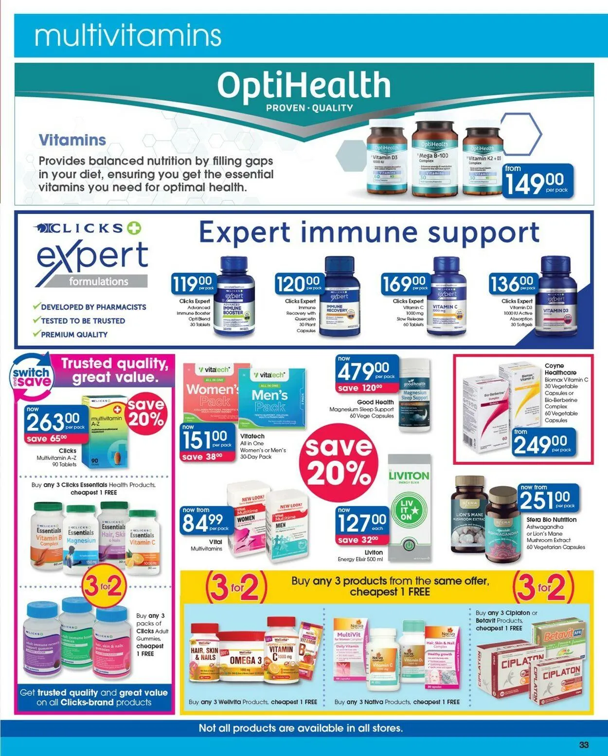 Clicks Current catalogue from 17 June to 1 July 2025 - Catalogue Page 33