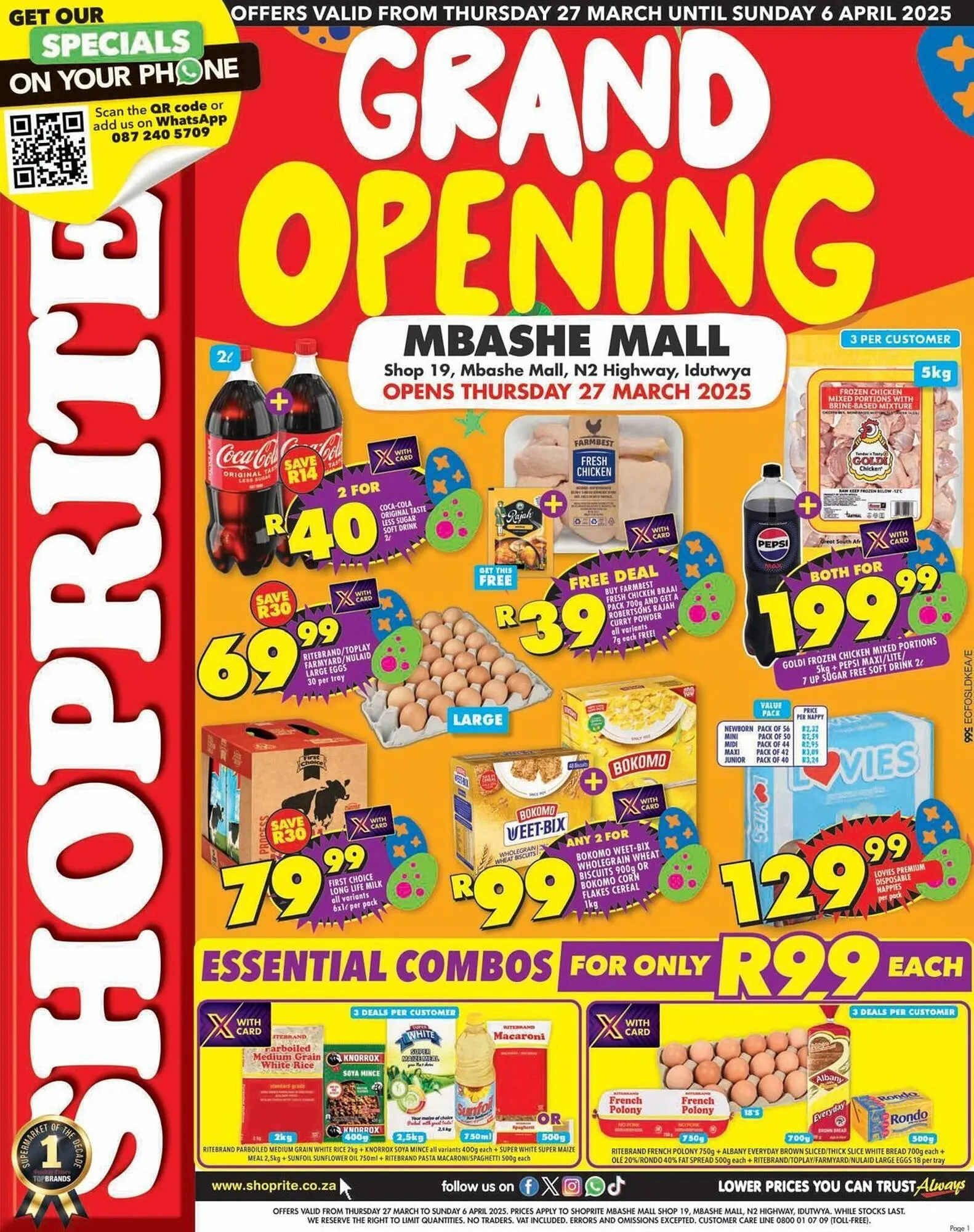 Shoprite catalogue from 27 March to 6 April 2025 - Catalogue Page 1