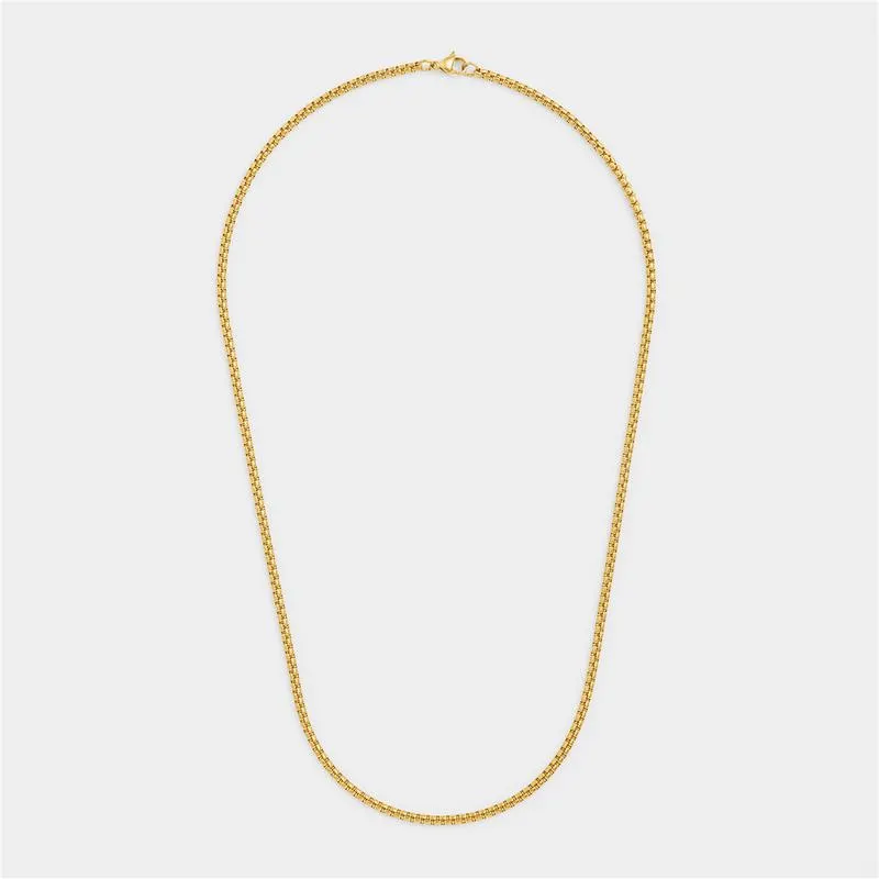 Stainless Steel Gold Plated Box Chain