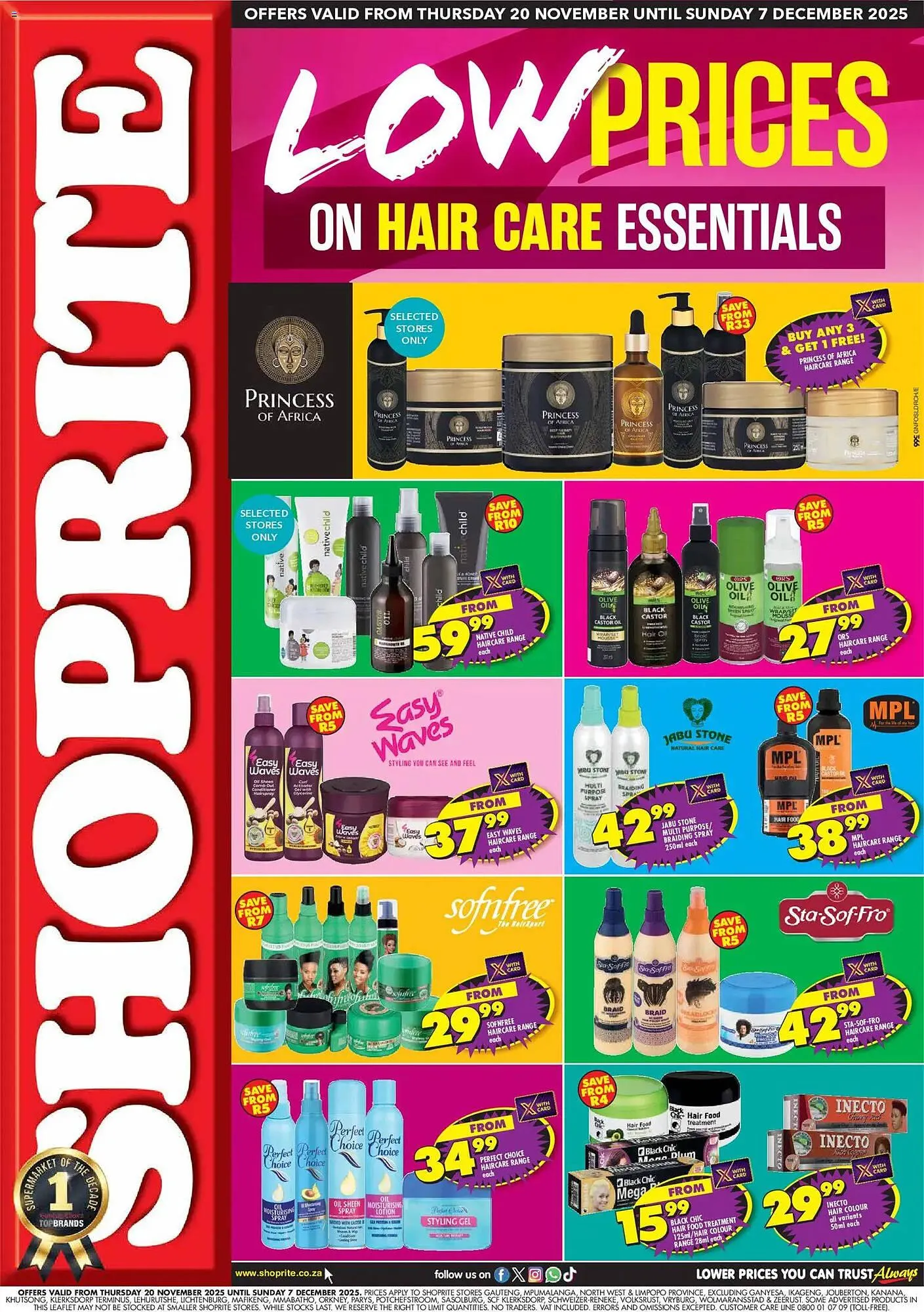 Shoprite catalogue from 20 November to 7 December 2025 - Catalogue Page 1