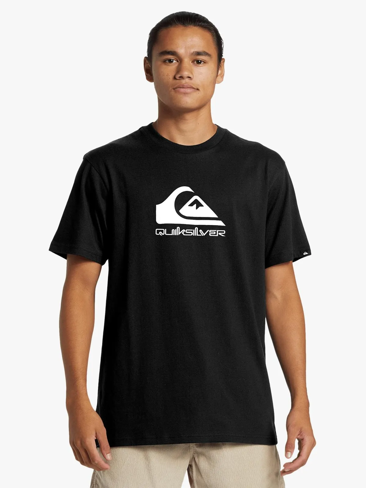 Men's Quiksilver Black Corp Logo Short Sleeve T-Shirt