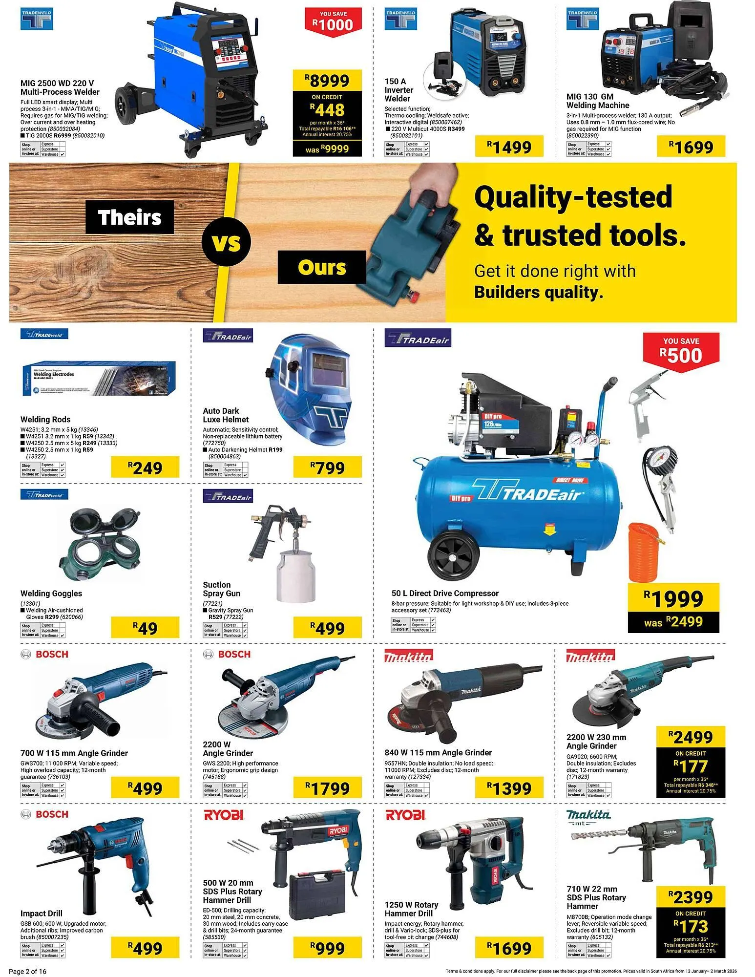 Builders Warehouse catalogue from 13 January to 2 March 2026 - Catalogue Page 2