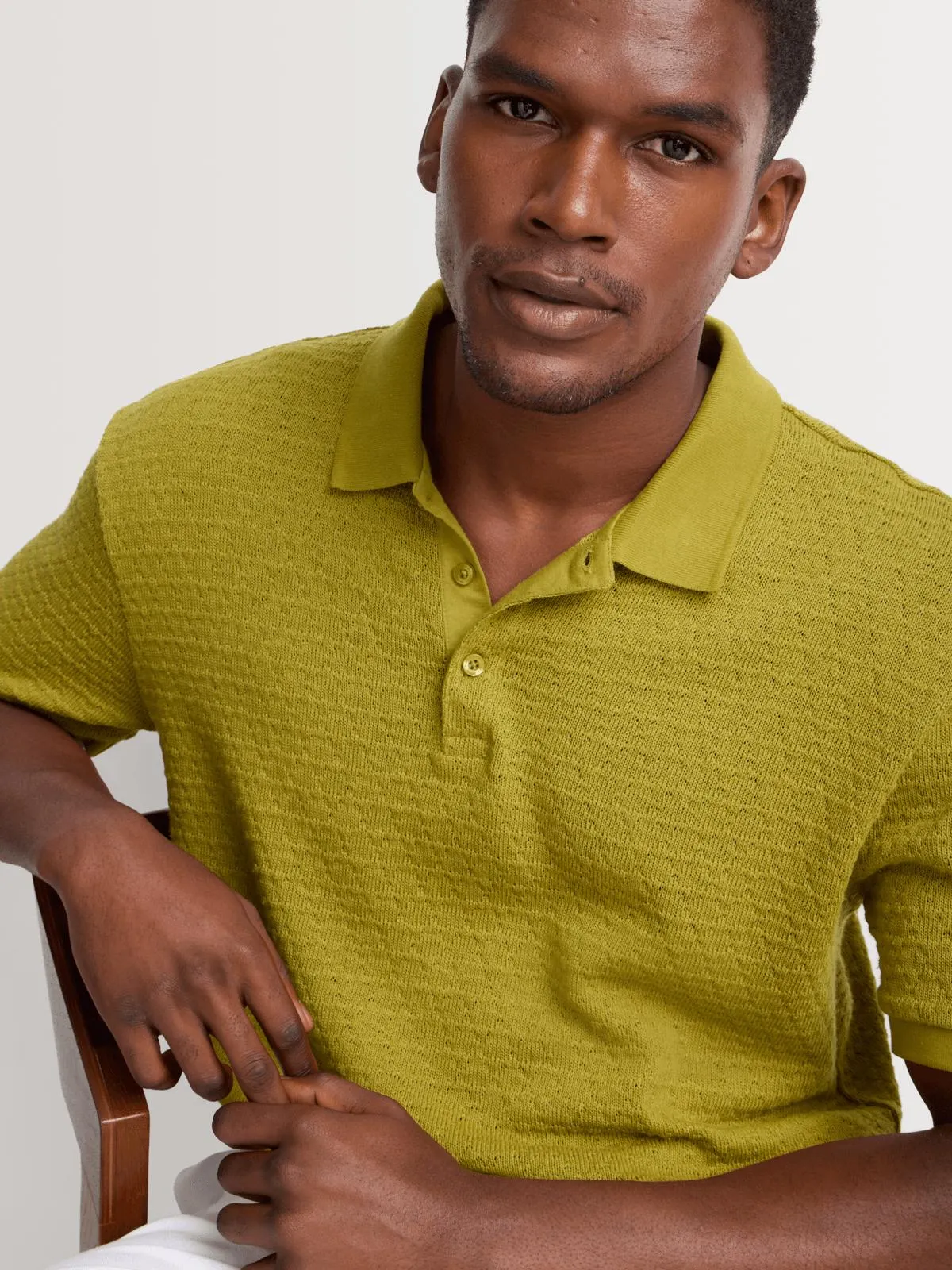 Markham Men's Regular Fit Textured Fatigue Golfer