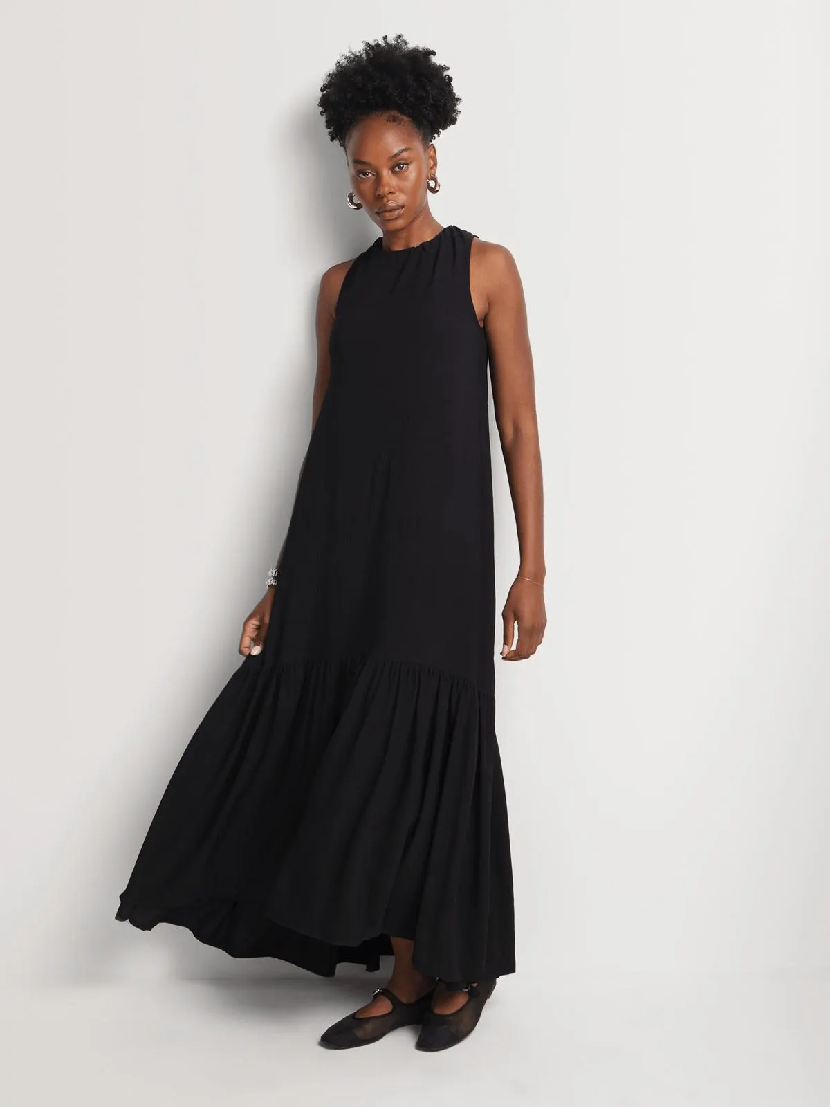 Halterneck Dropped Tier Hem Sundress