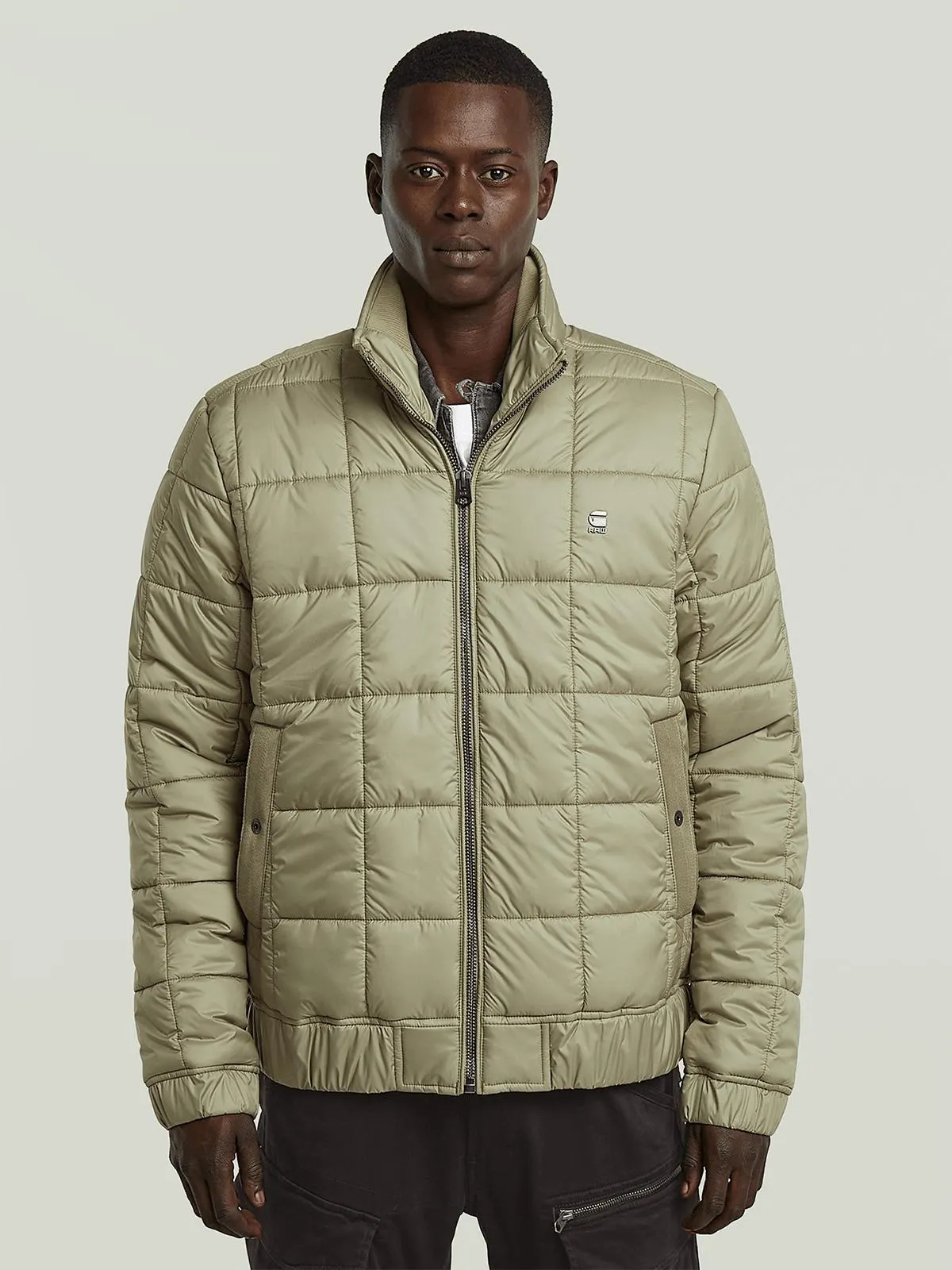 G-Star Men's Meefic Quilted Ensis Green Jacket