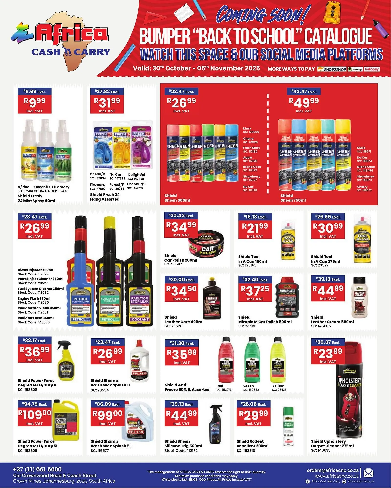 Africa Cash and Carry catalogue from 30 October to 5 November 2025 - Catalogue Page 29