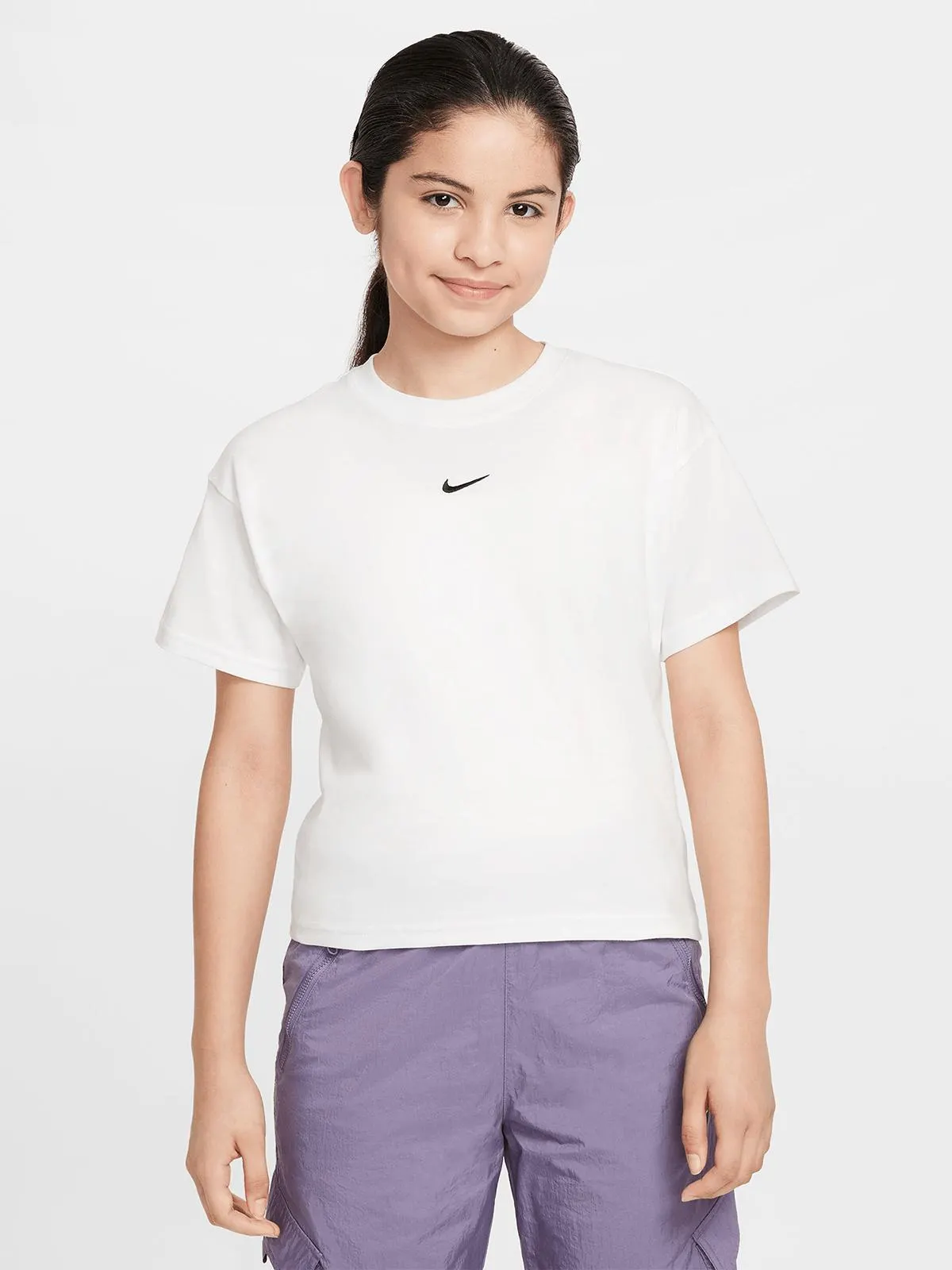 Nike Unisex Youth Boxy Essential White T-Shirt