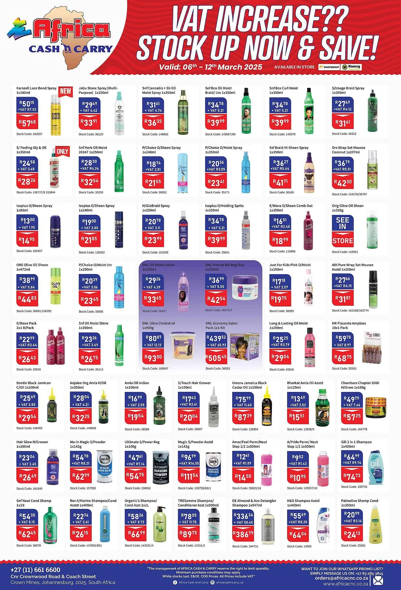 Africa Cash and Carry catalogue from 6 March to 12 March 2025 - Catalogue Page 1