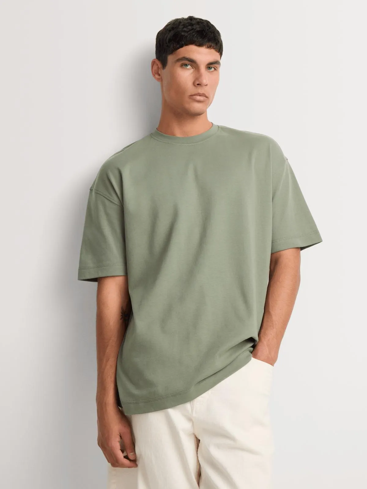 Markham Men's Crewneck Premium Cotton Sage T-Shirt