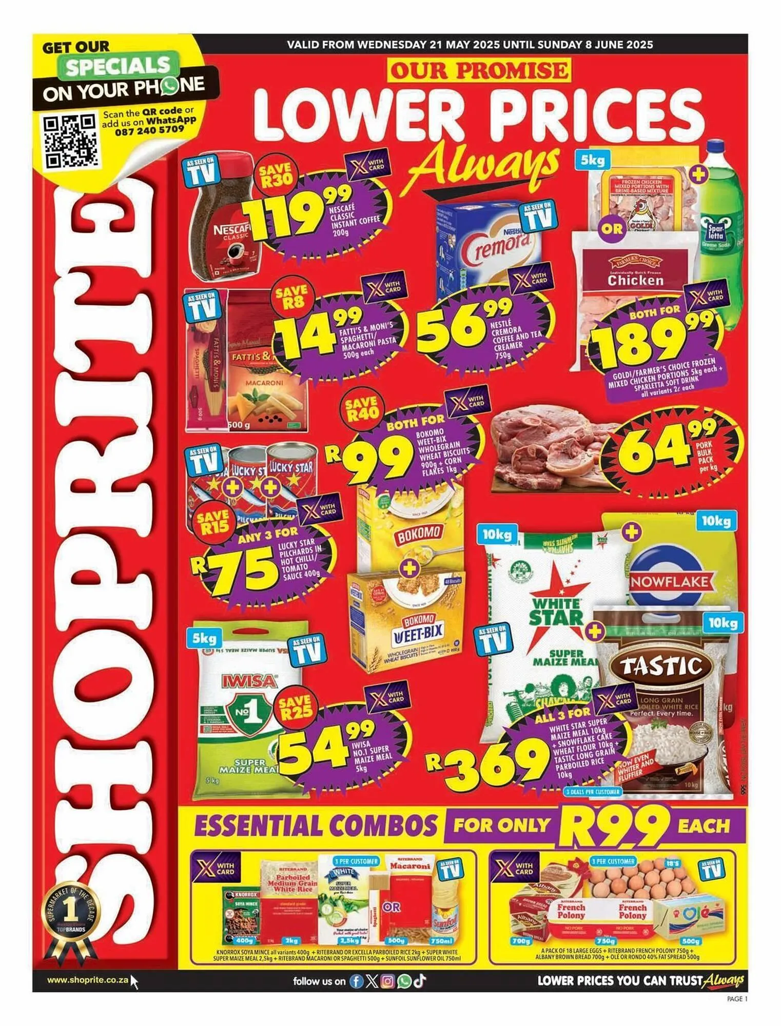 Shoprite catalogue from 21 May to 8 June 2025 - Catalogue Page 1
