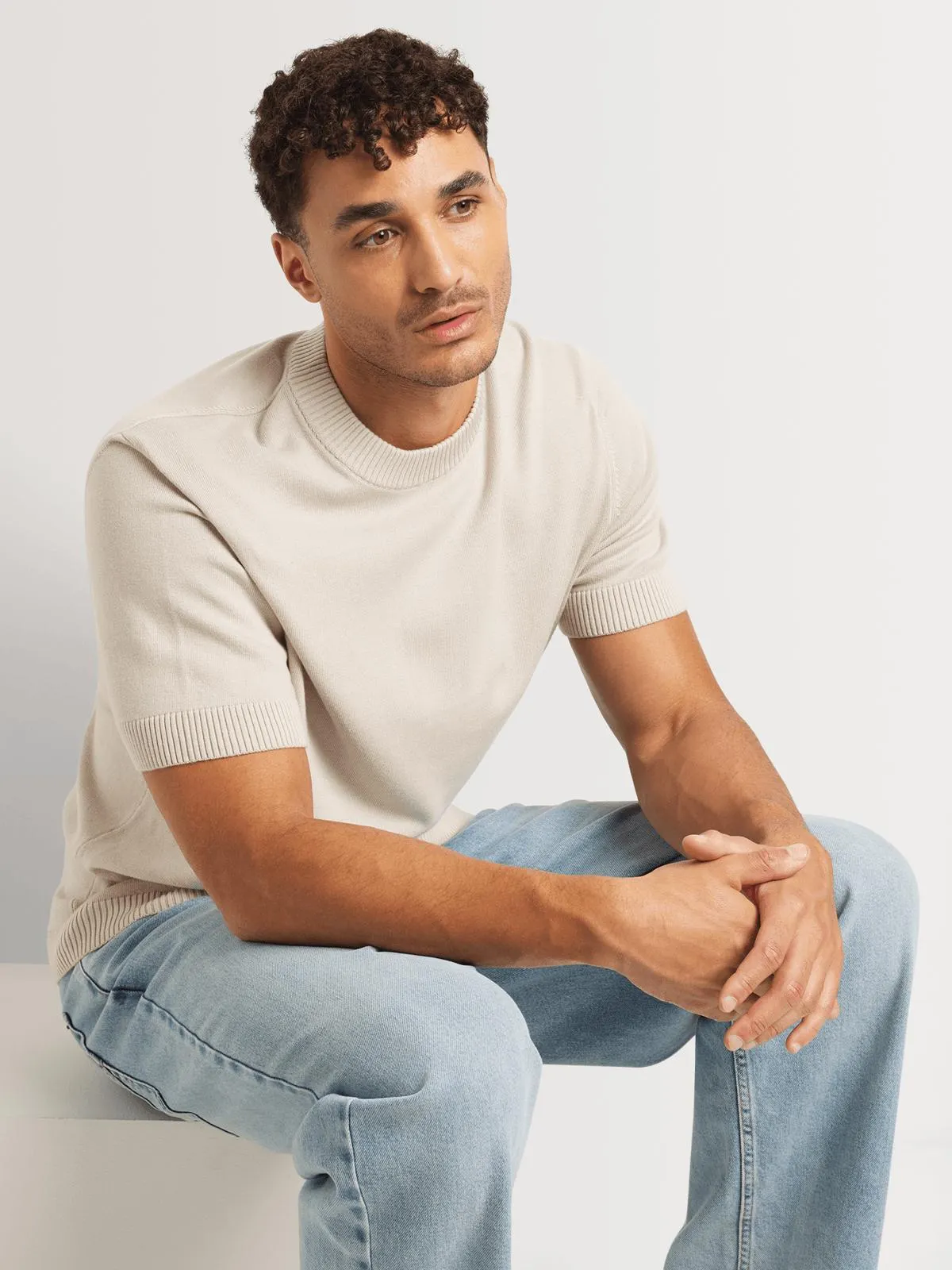 Men's Markham Crew Oatmeal Knitwear