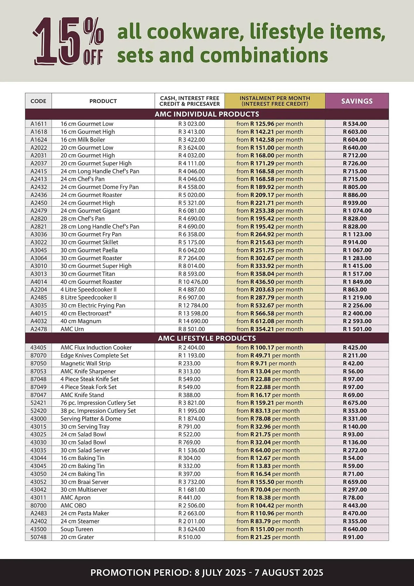 AMC Cookware catalogue from 8 July to 8 August 2025 - Catalogue Page 6