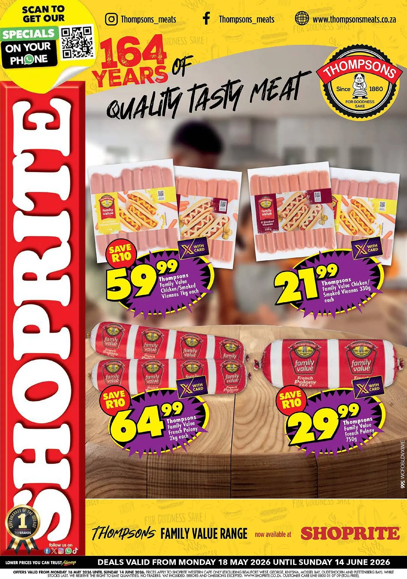 Shoprite catalogue from 18 May to 14 June 2026 - Catalogue Page 1
