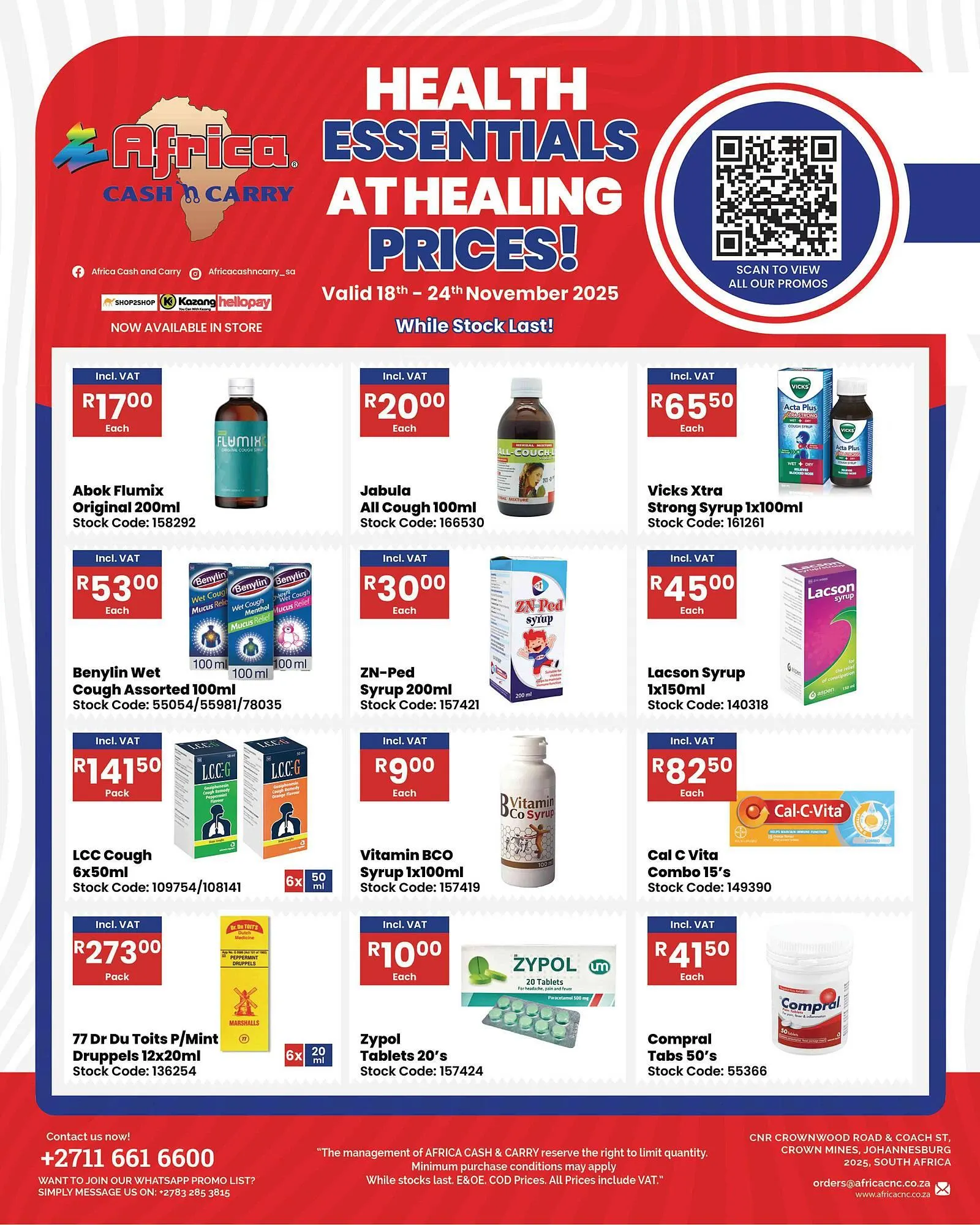 Africa Cash and Carry catalogue from 18 November to 24 November 2025 - Catalogue Page 1